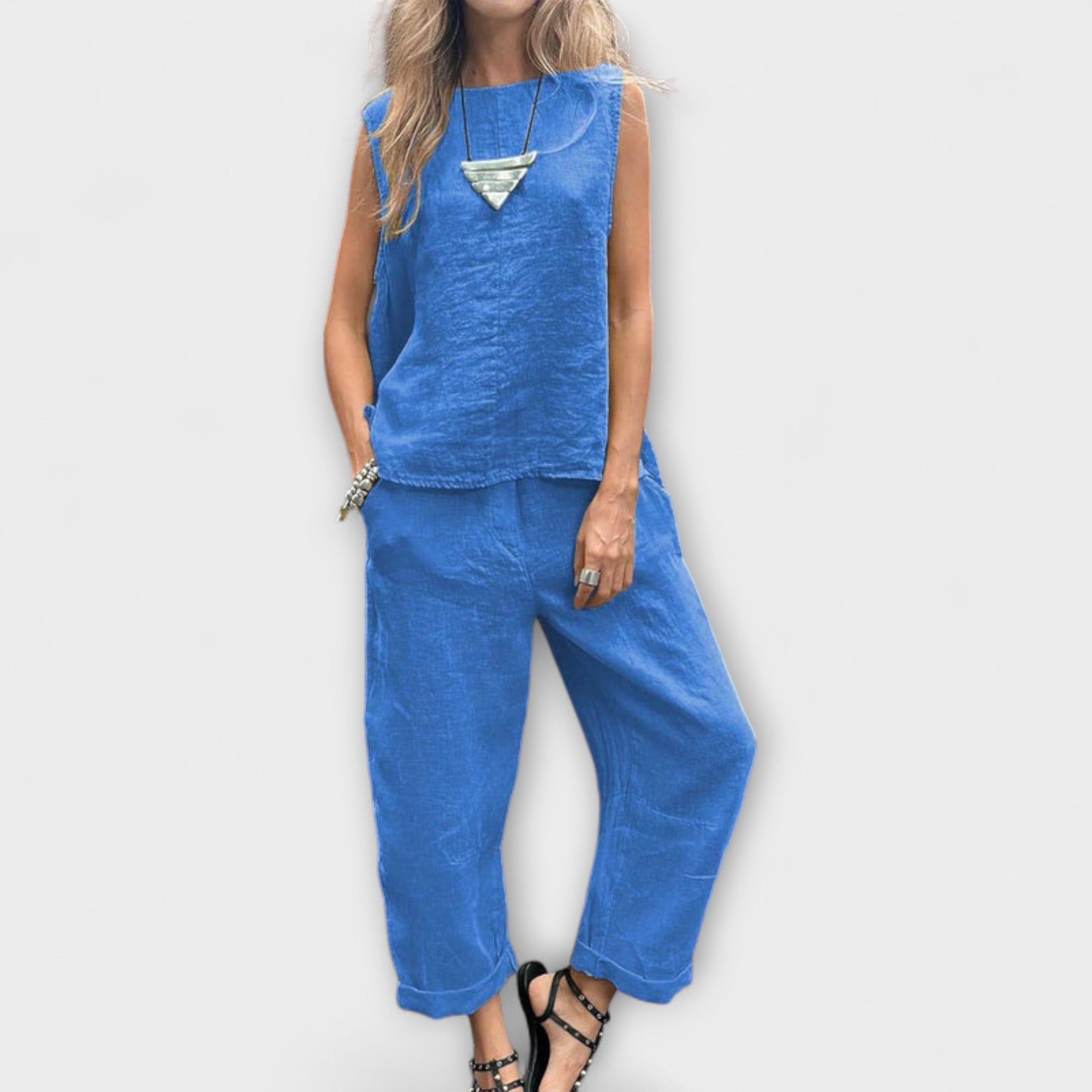 Jennifer - Relaxte katoenen linnenoutfit