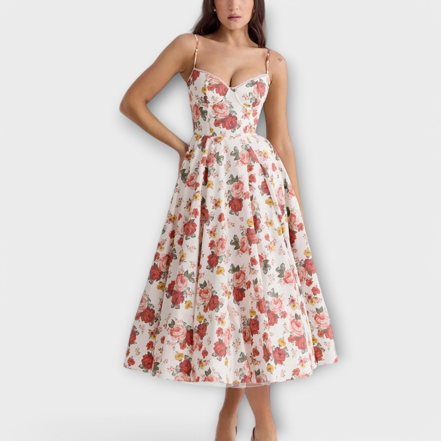Mélie – Lichte zomerjurk met korsetdetail