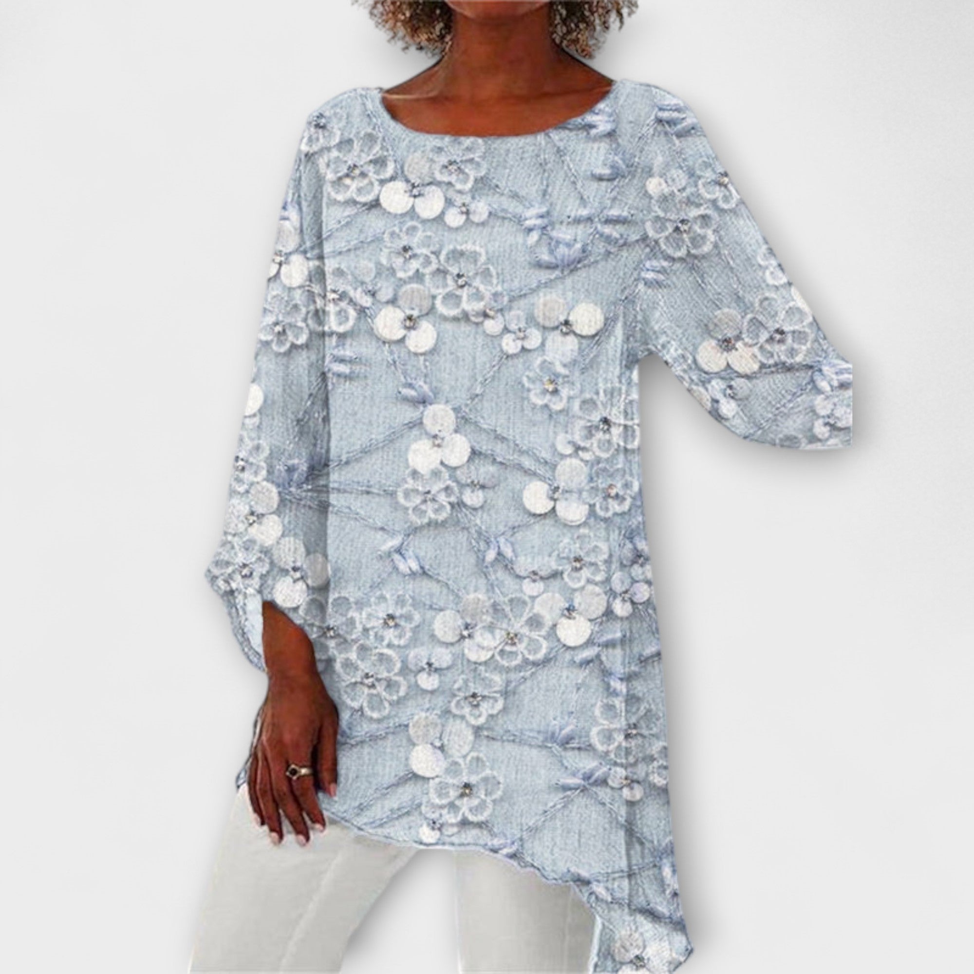Harper - Blouse met florale kristalprint