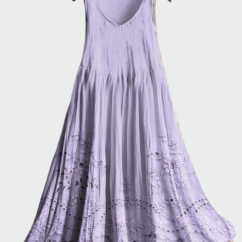 Weisses Kleid mit Lochstickerei