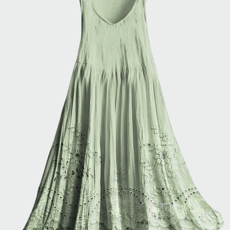 Weisses Kleid mit Lochstickerei