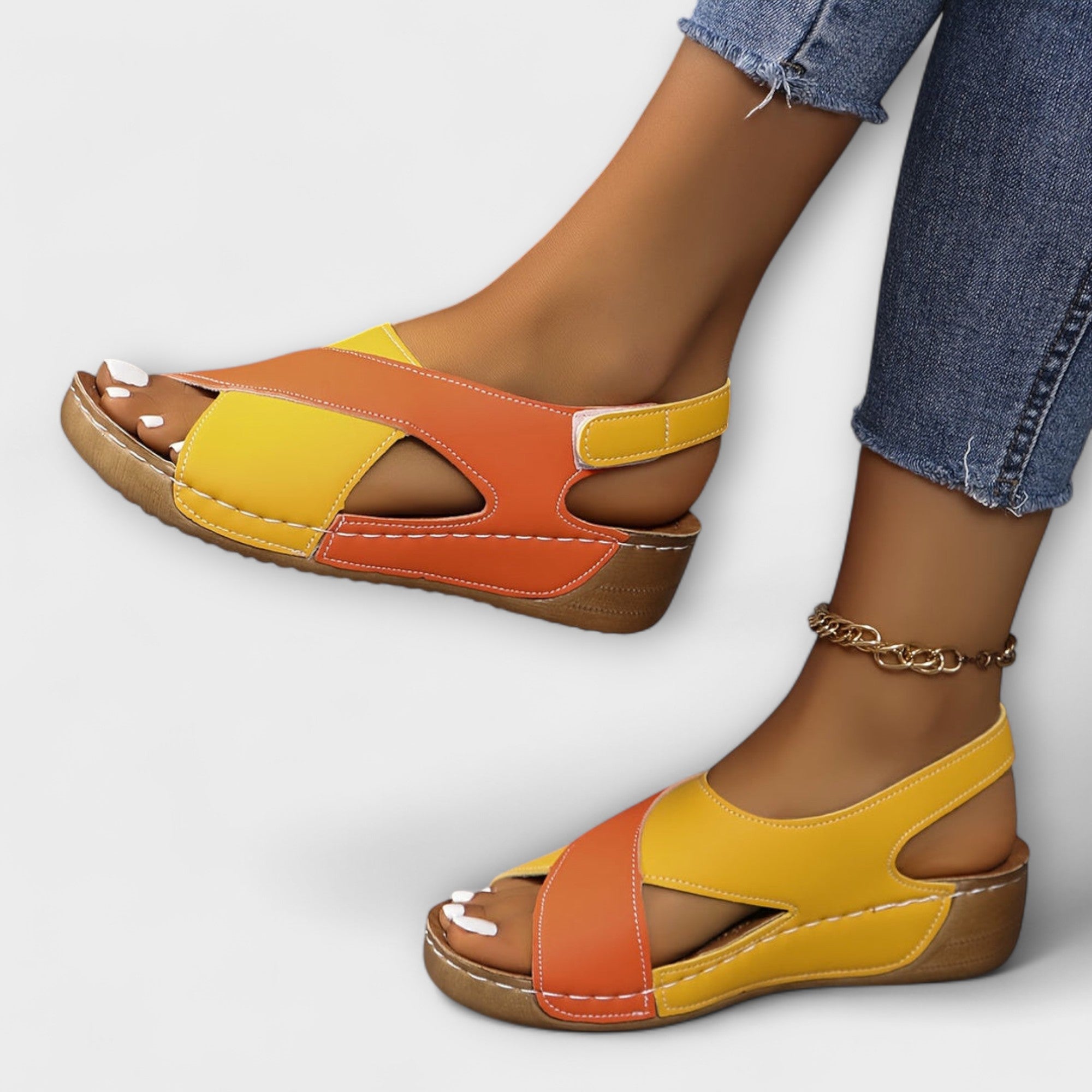 Aby - Ademende orthopedische wandelsandalen voor dames