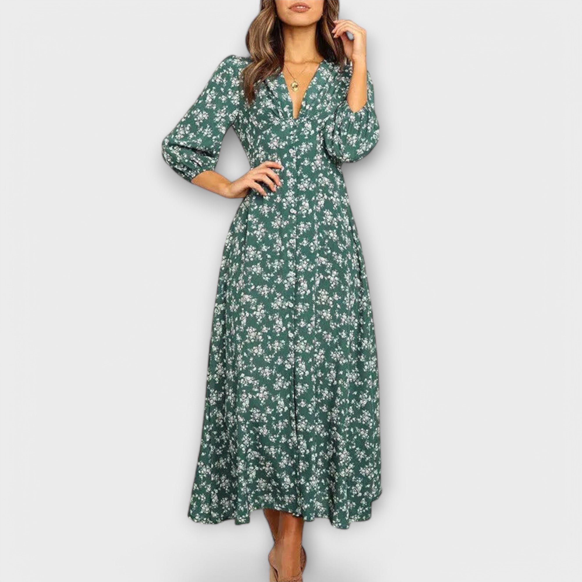 Maxi-jurk voor dames met bloemenprint