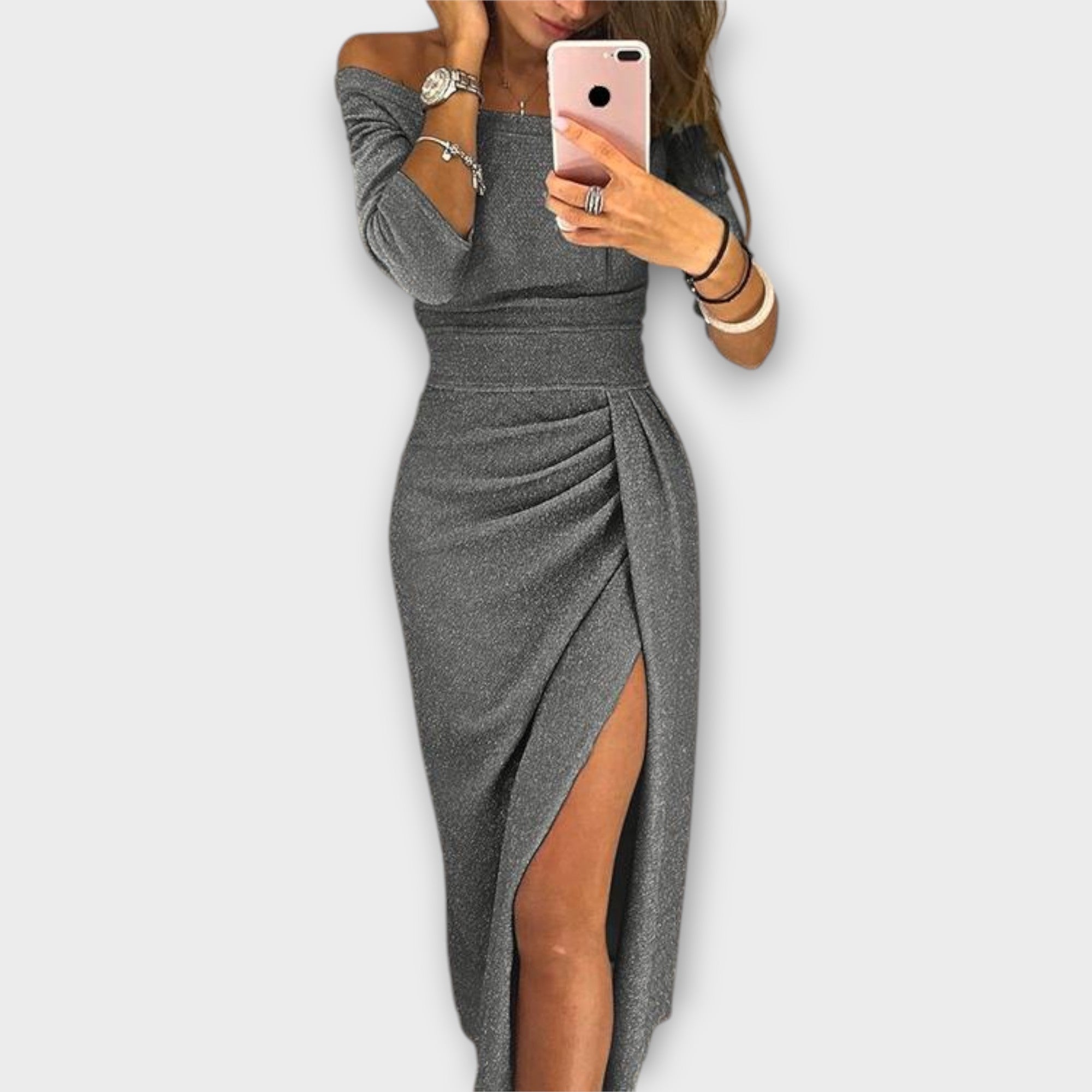 Lena - Elegante off-shoulderjurk