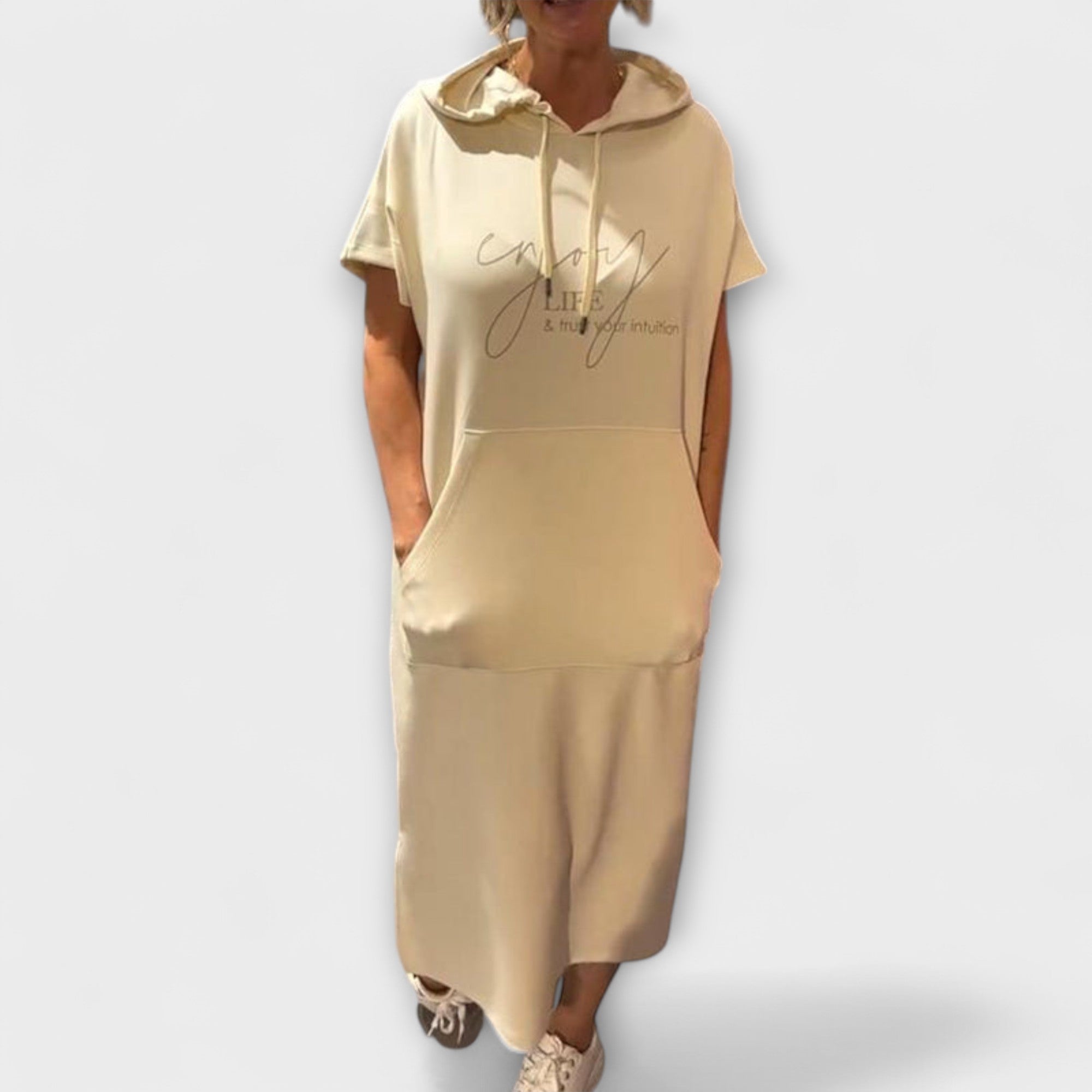 Daisy - Relaxte jurk met capuchon