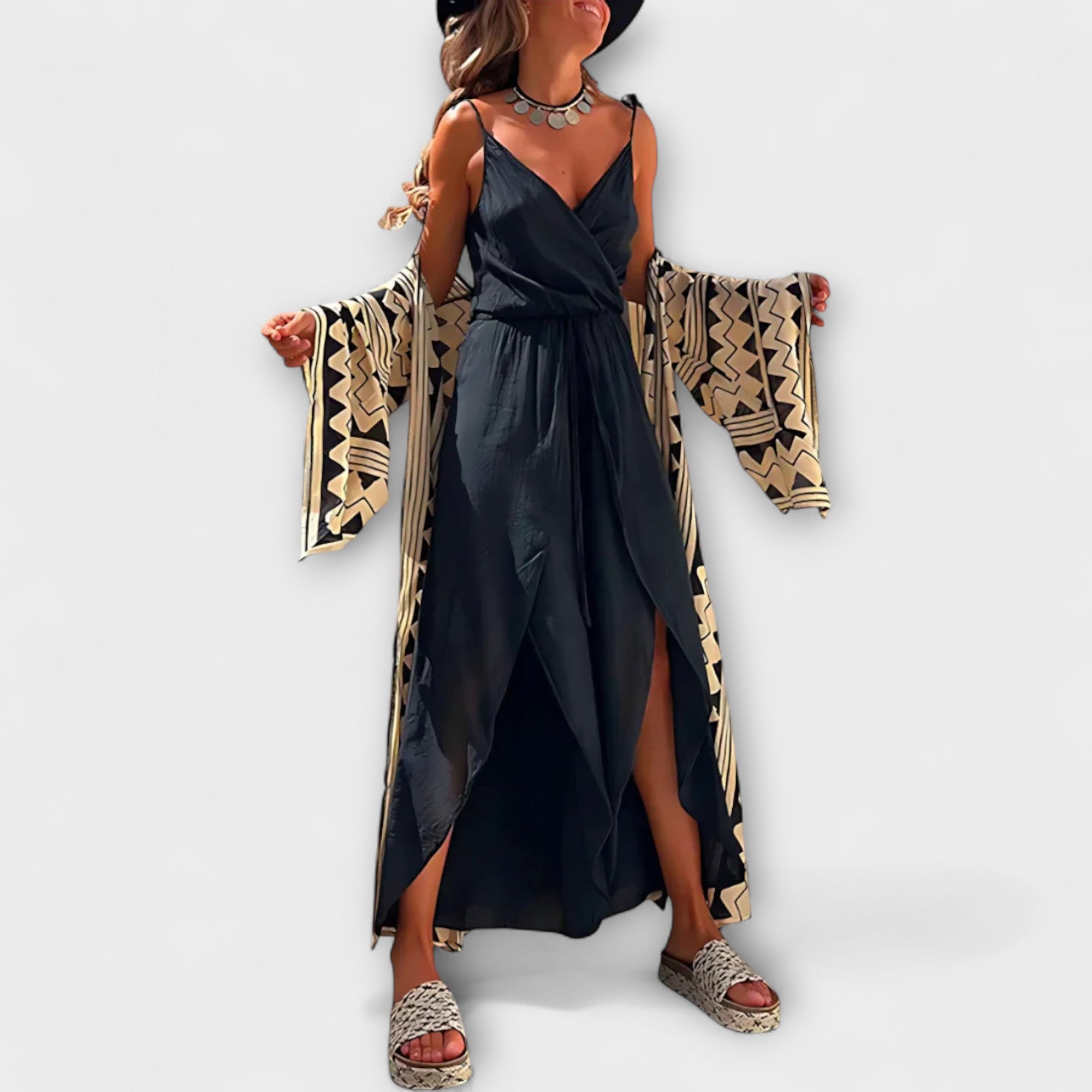 Anna - Donatila Jumpsuit met Zijsplitten