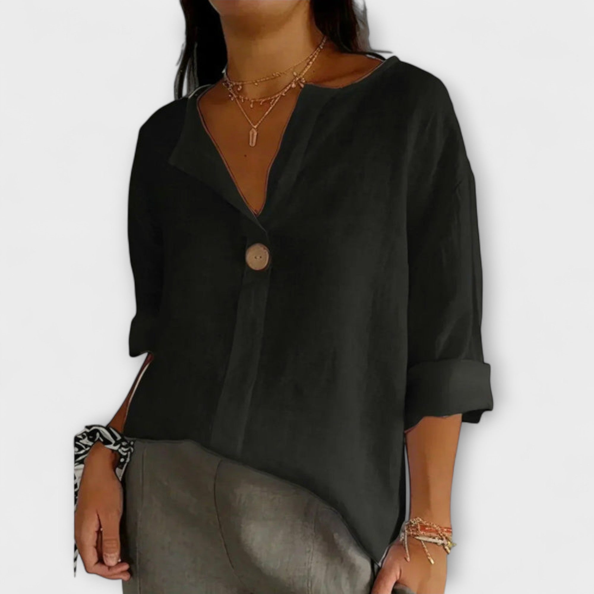 Nicole - Elegante blouse met V-hals