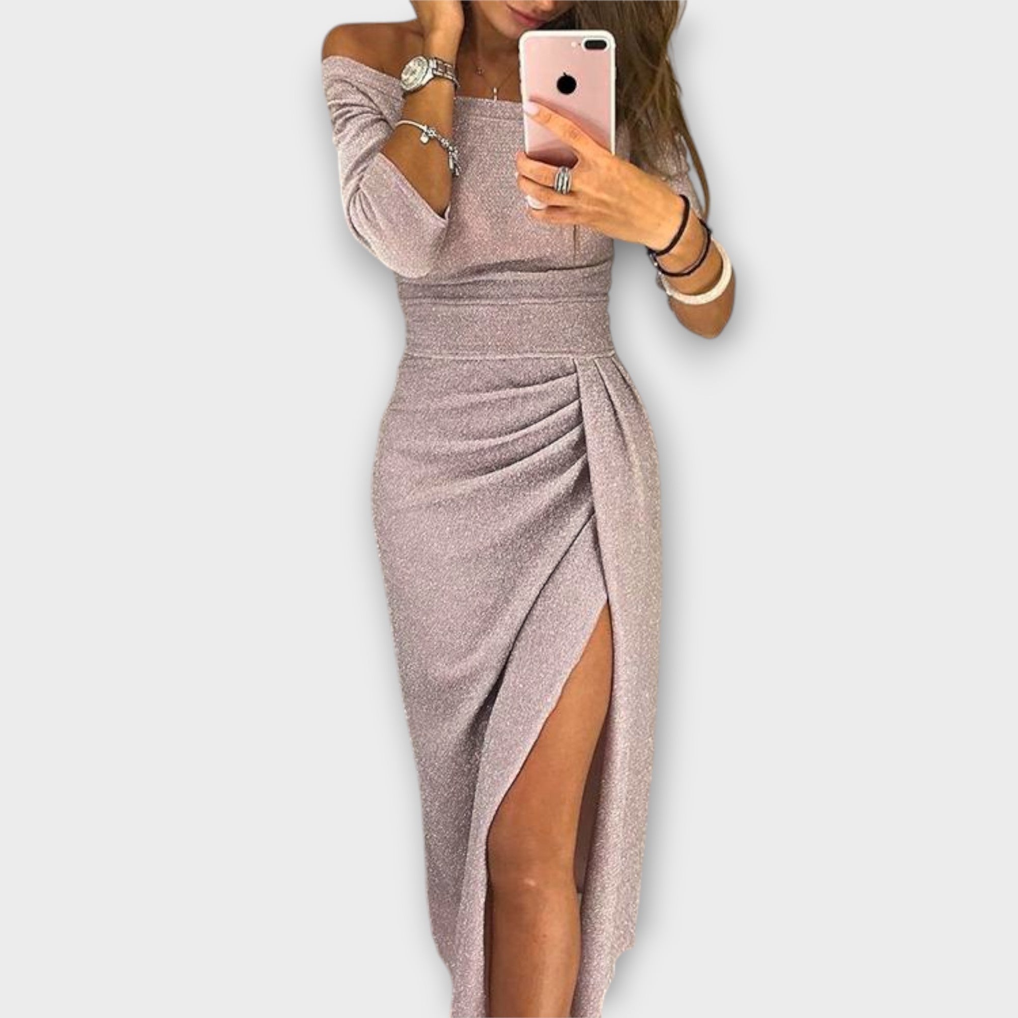 Lena - Elegante off-shoulderjurk