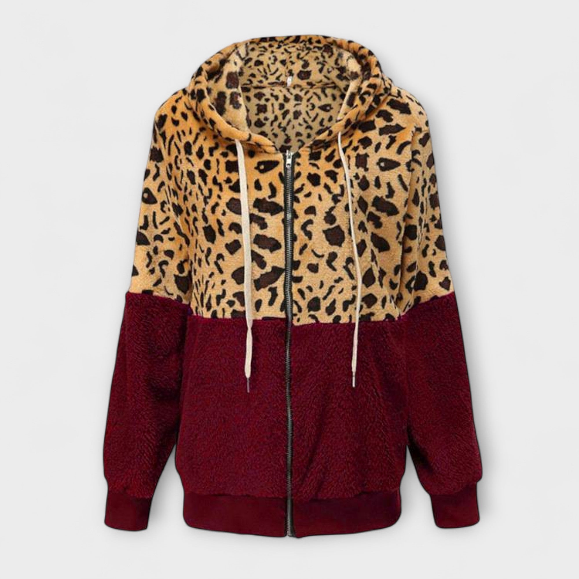Lea - Fleecehoodie met luipaarddesign
