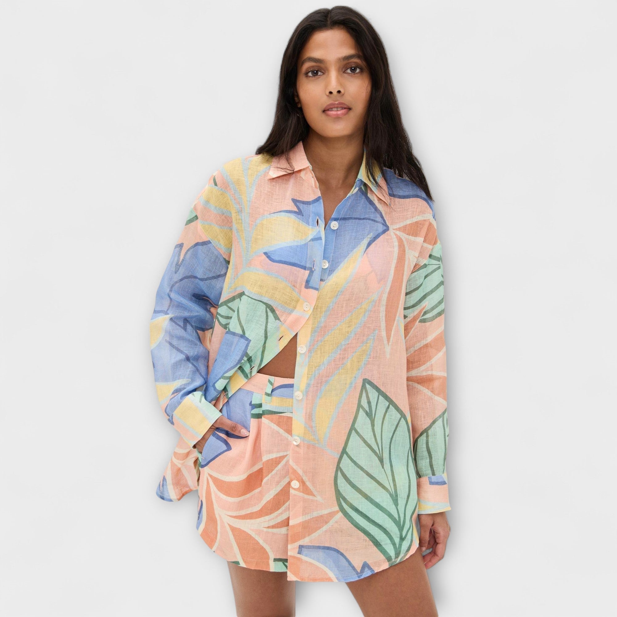 Mary - Tropische Bladprint Tweedelige set van Playa Boyfriend