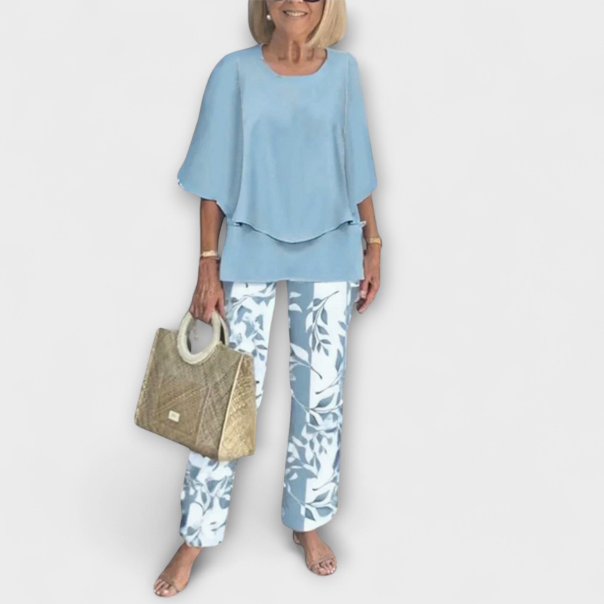 Rosamund - Moderne set met comfortabele blouse en broek