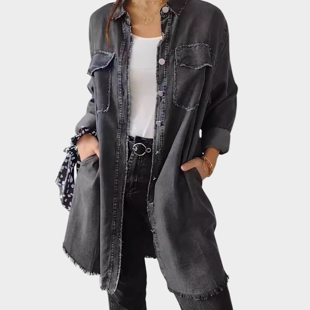 Denim overhemd met klassieke kraag