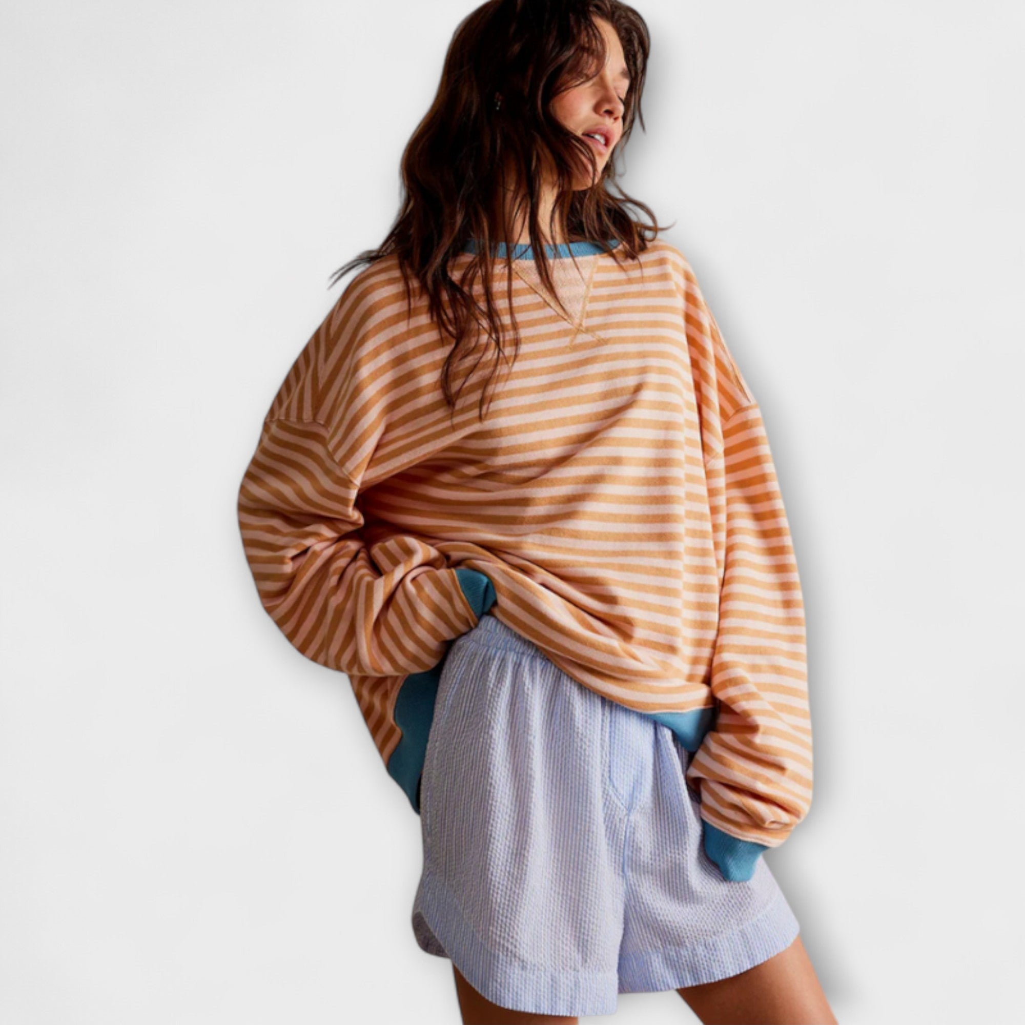Marlene - Gestreept Oversized Damesvest