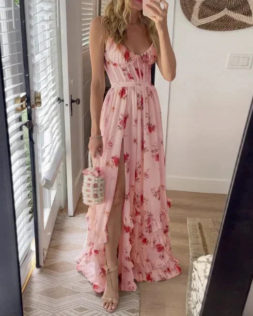 Sónia - Midi-jurk met bloemenprint