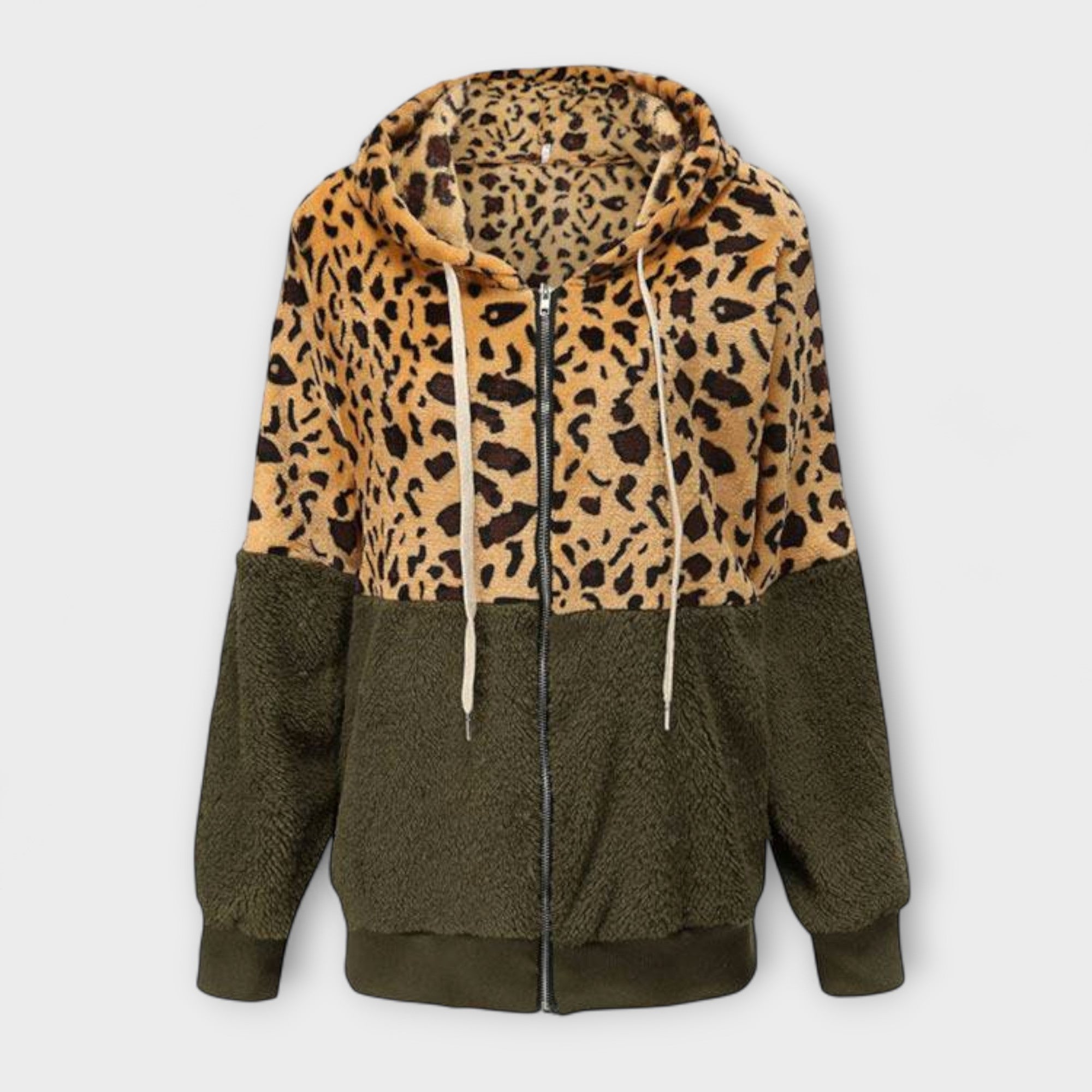 Lea - Fleecehoodie met luipaarddesign