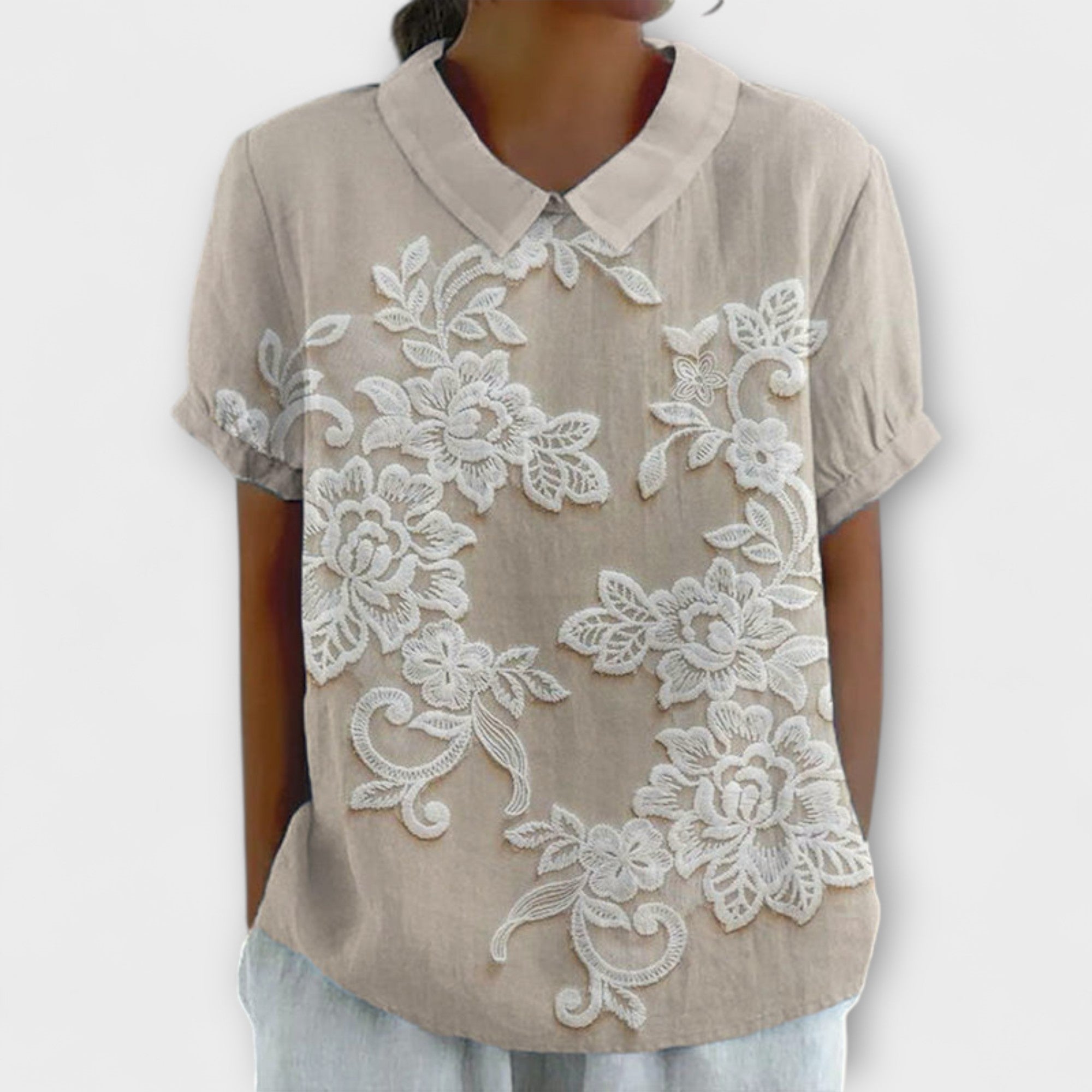 Emma - Shirt met vintageprint