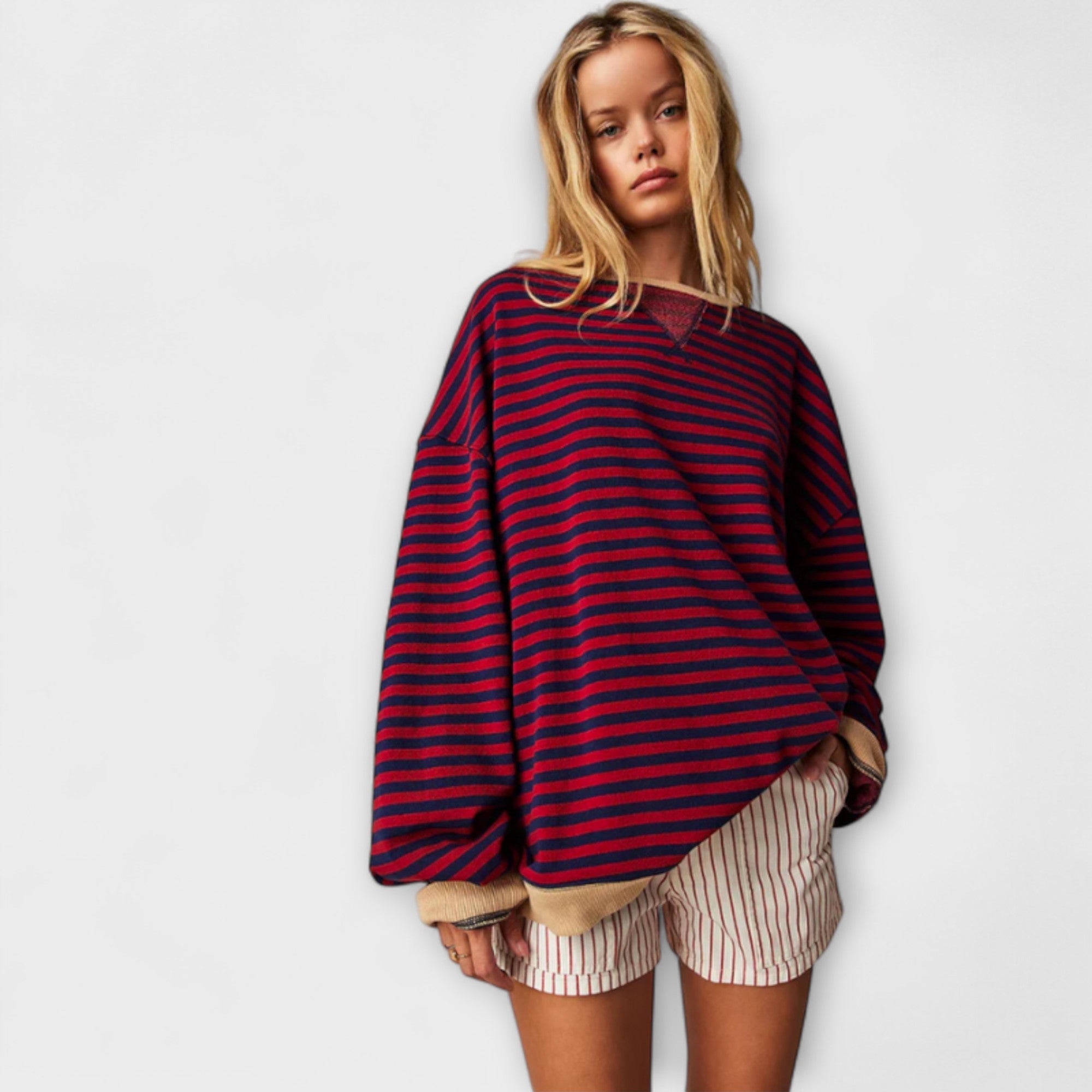 Marlene - Gestreept Oversized Damesvest