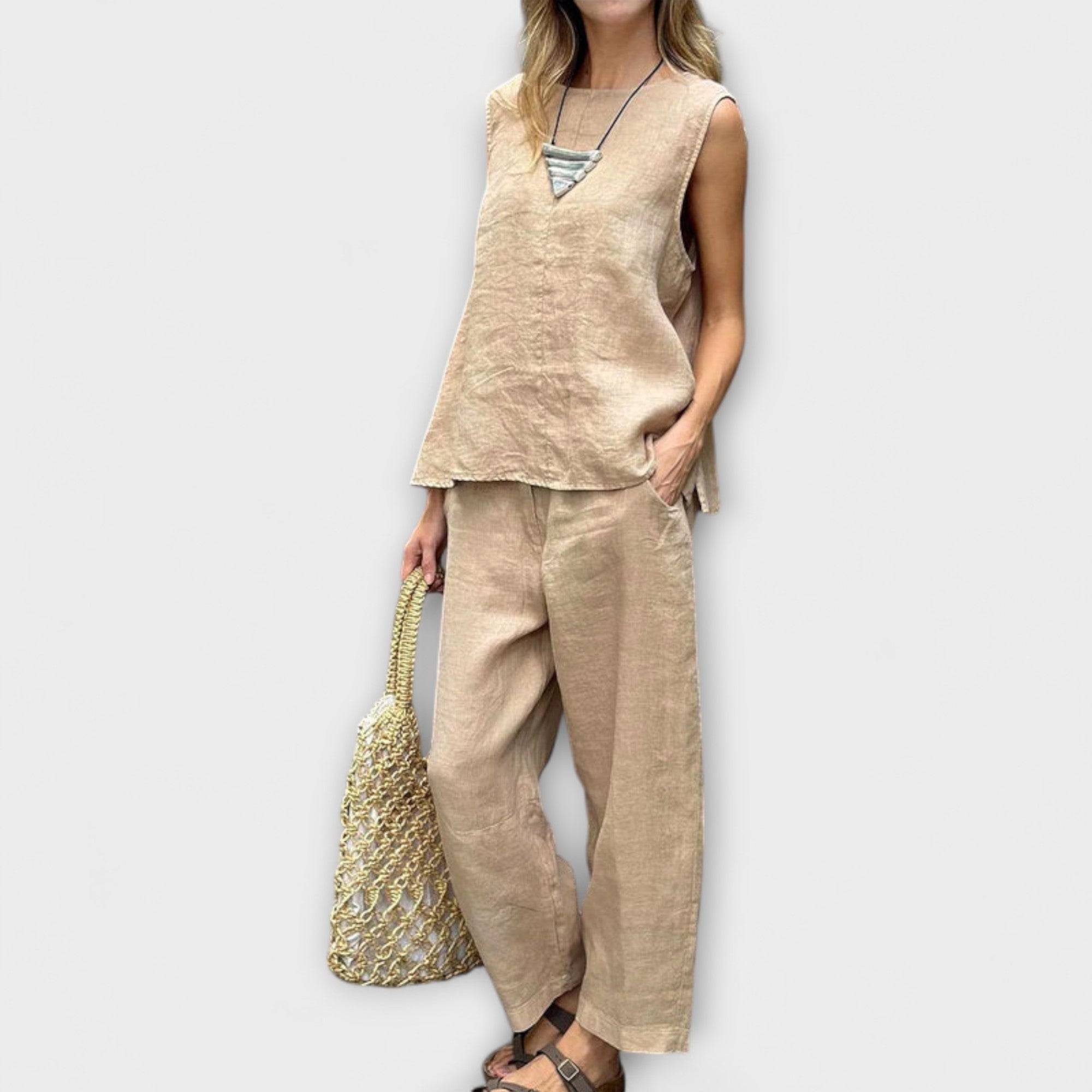 Jennifer - Relaxte katoenen linnenoutfit