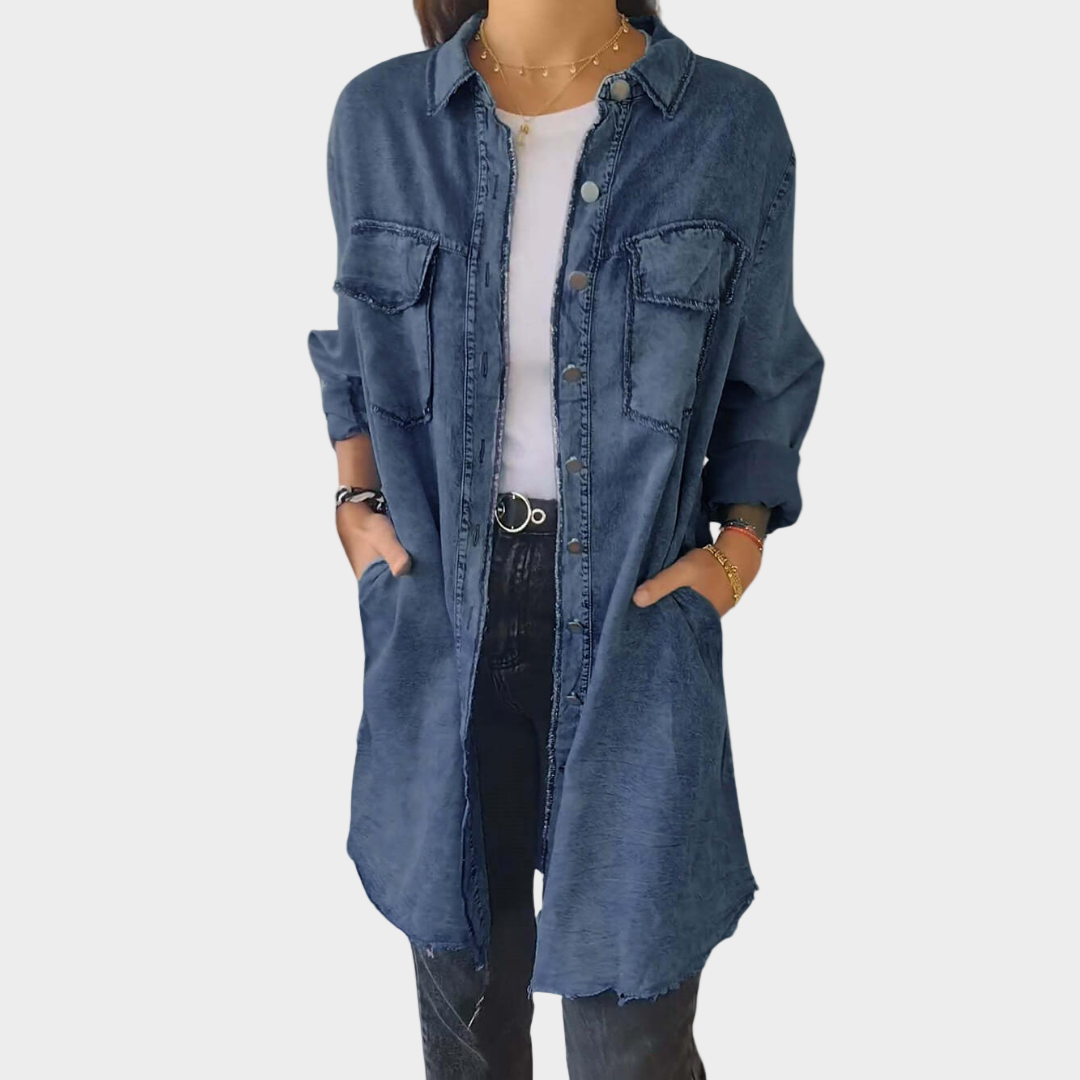 Denim overhemd met klassieke kraag