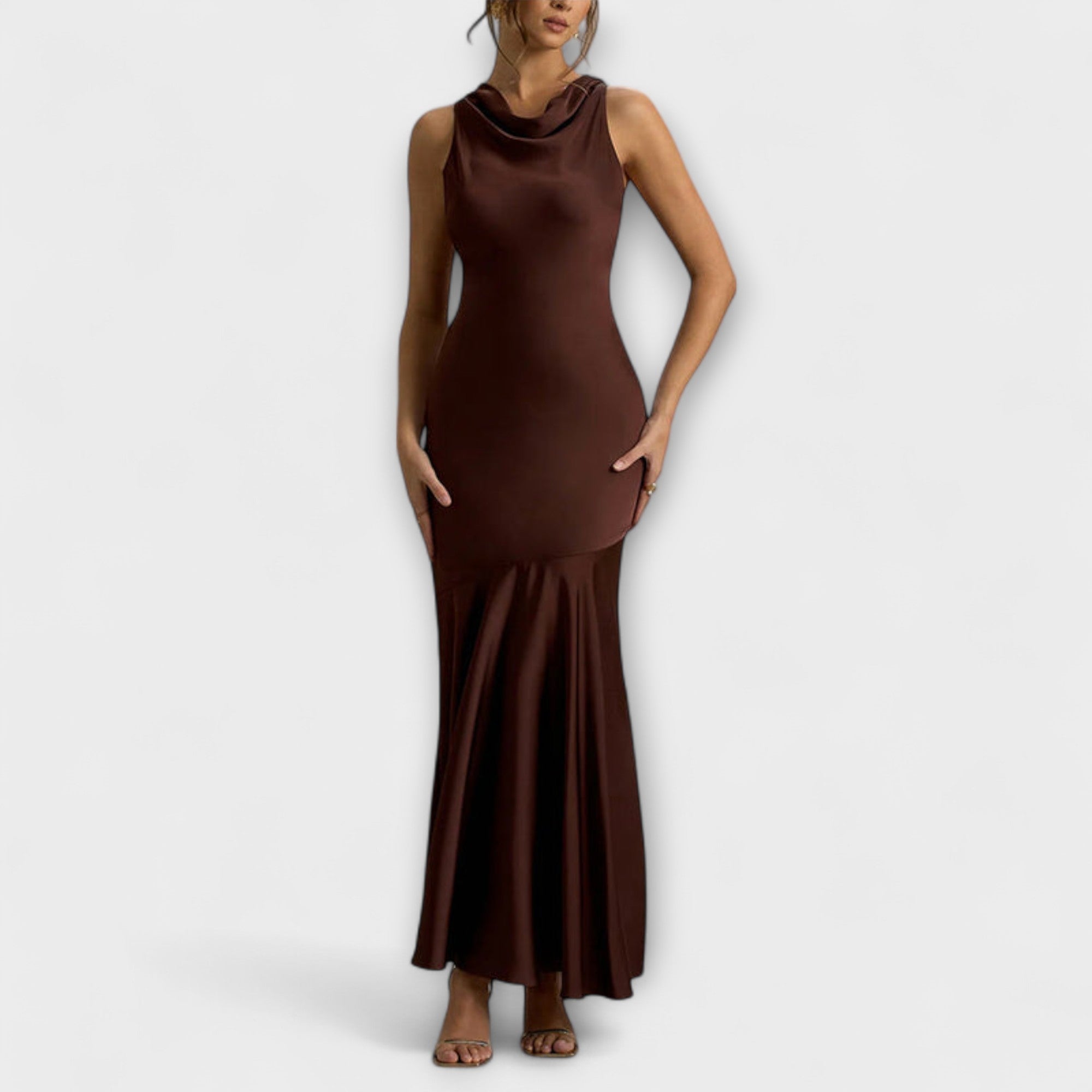 Lennon - Elegante satijnen maxi-jurk