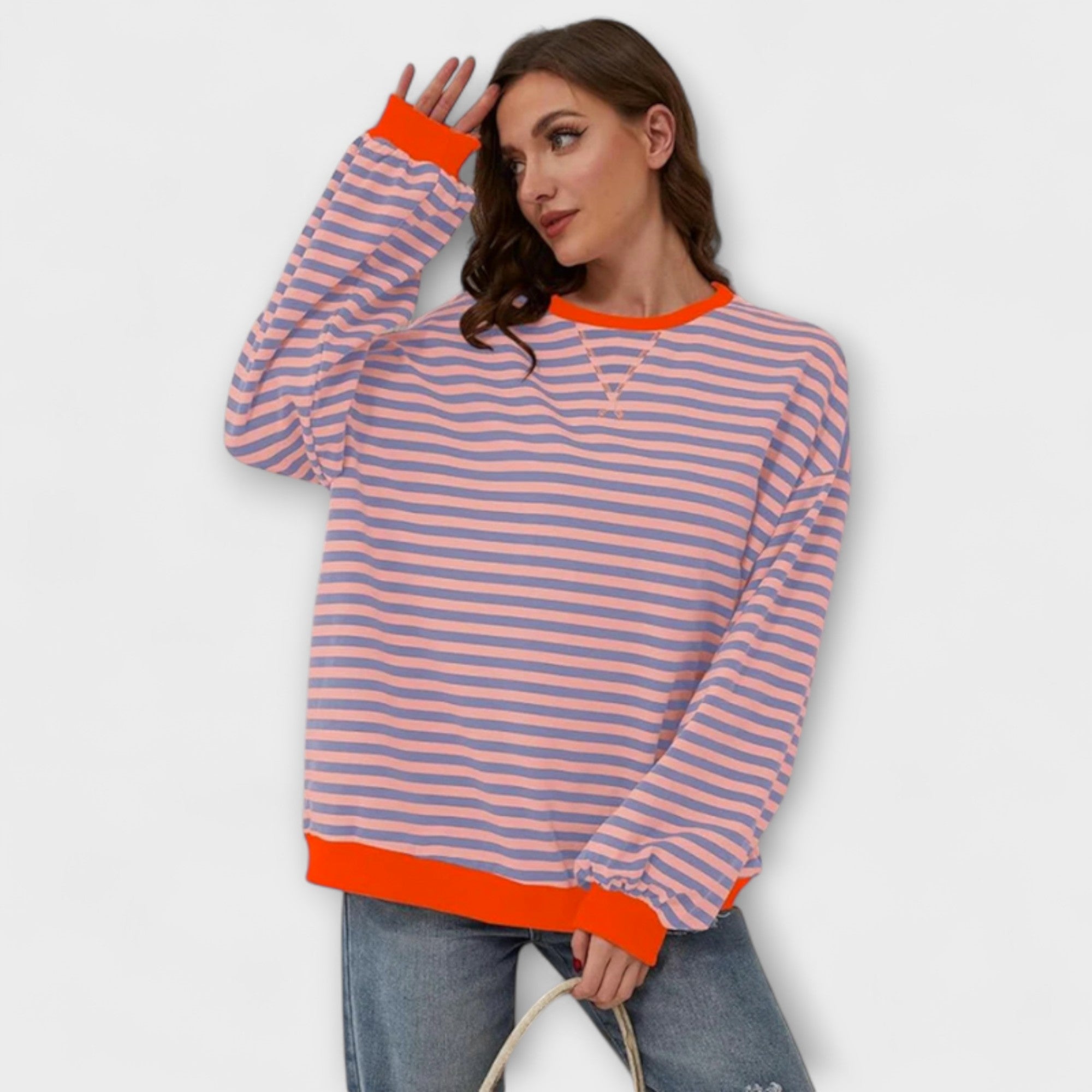 Marlene - Gestreept Oversized Damesvest