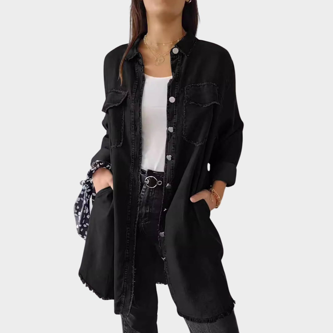 Denim overhemd met klassieke kraag