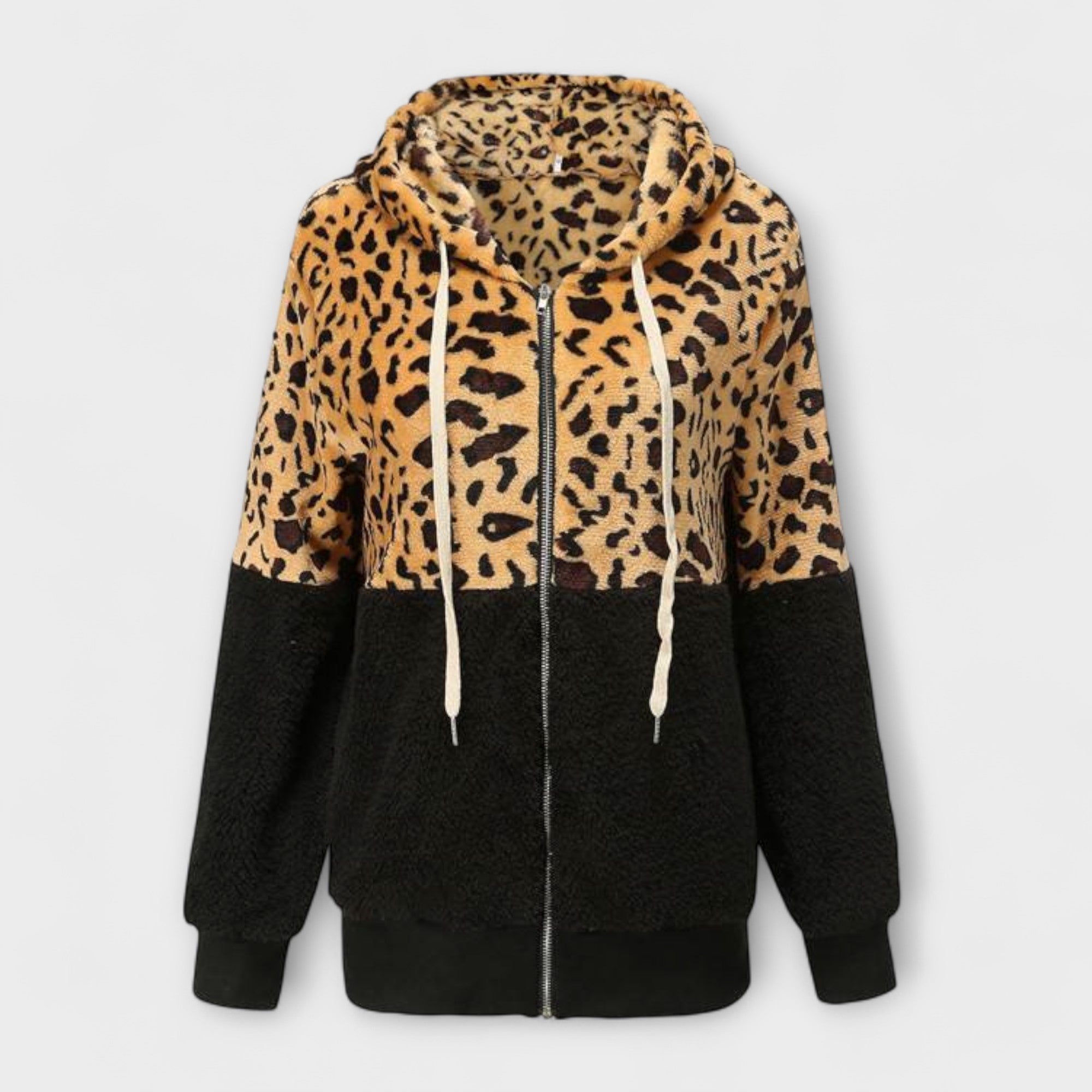 Lea - Fleecehoodie met luipaarddesign
