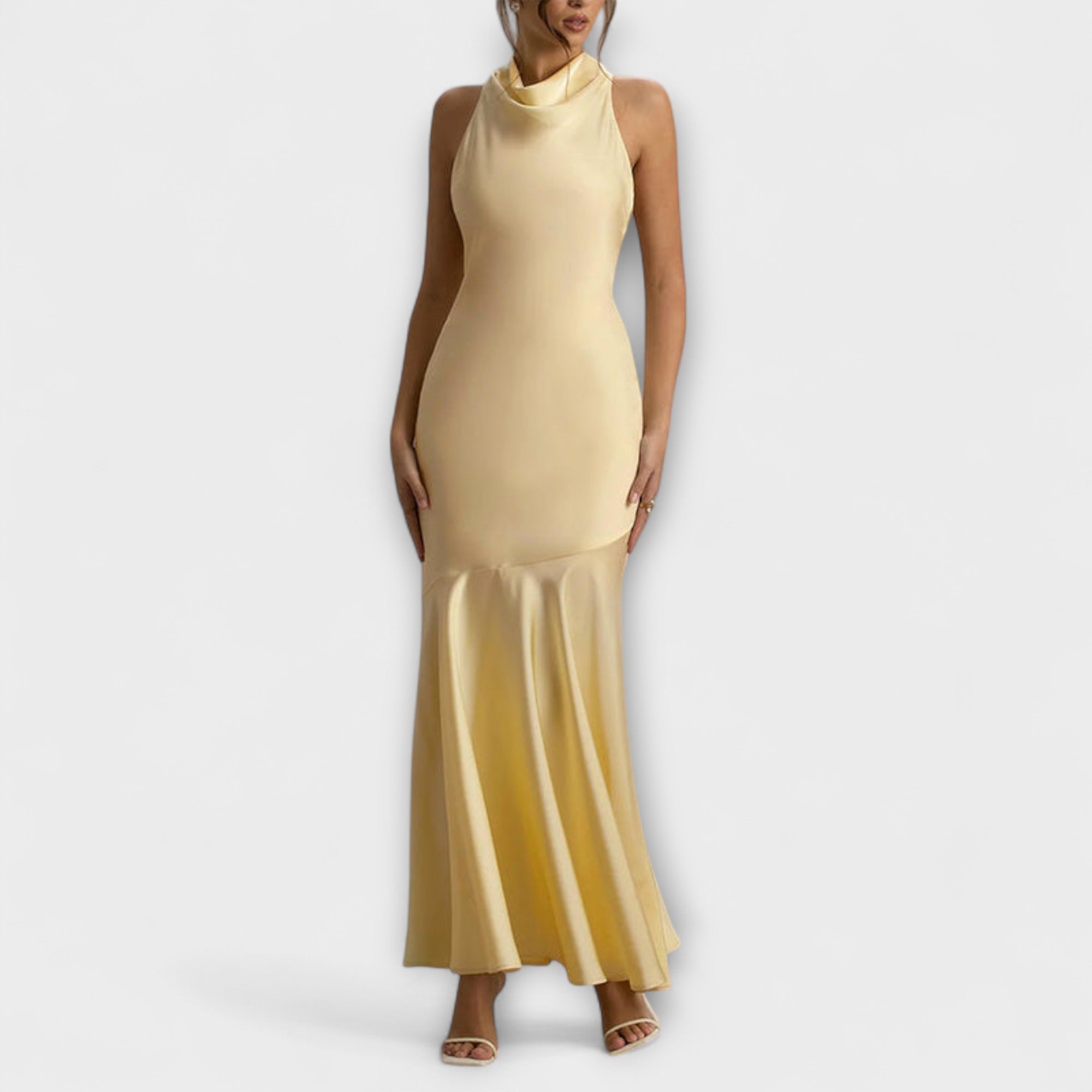 Lennon - Elegante satijnen maxi-jurk