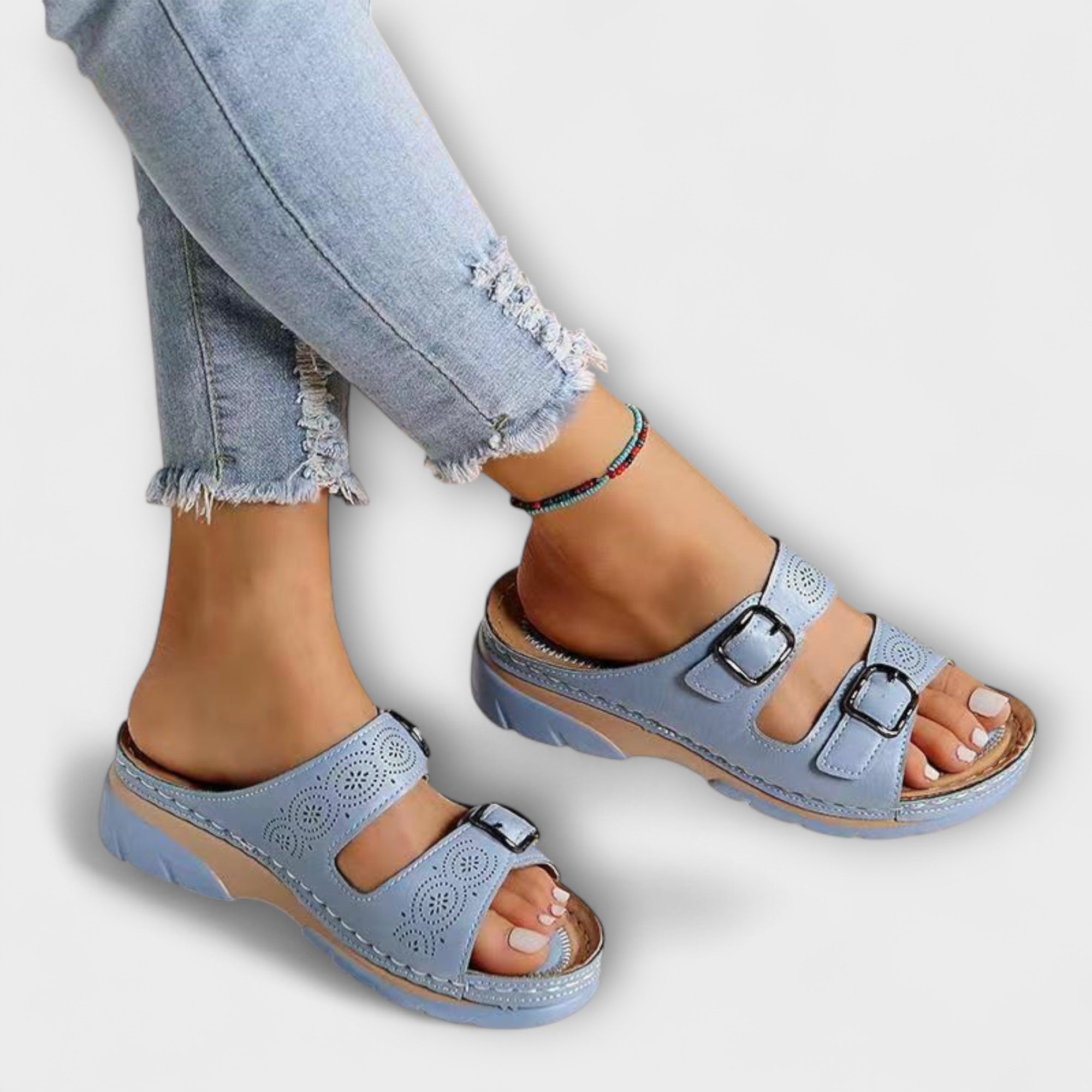 Orthopedische leren sandalen
