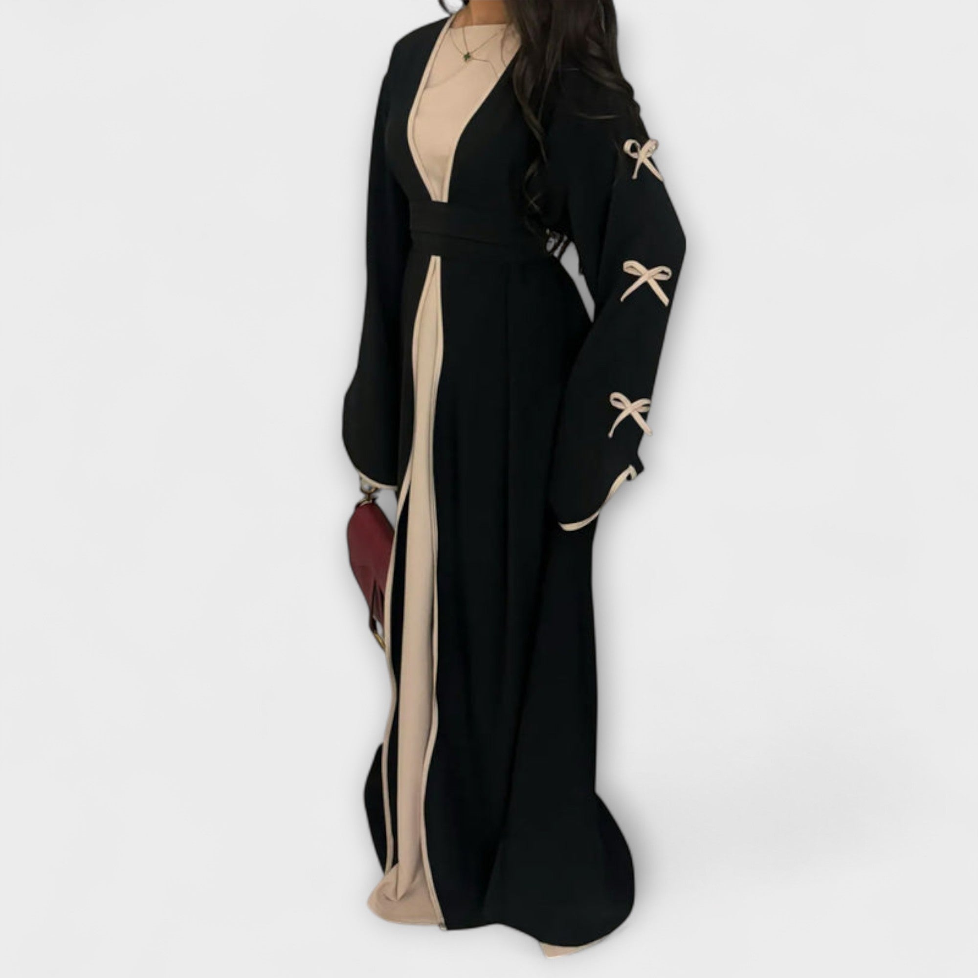 Jasmin - Chic vest- en jurkduo met strikdetail