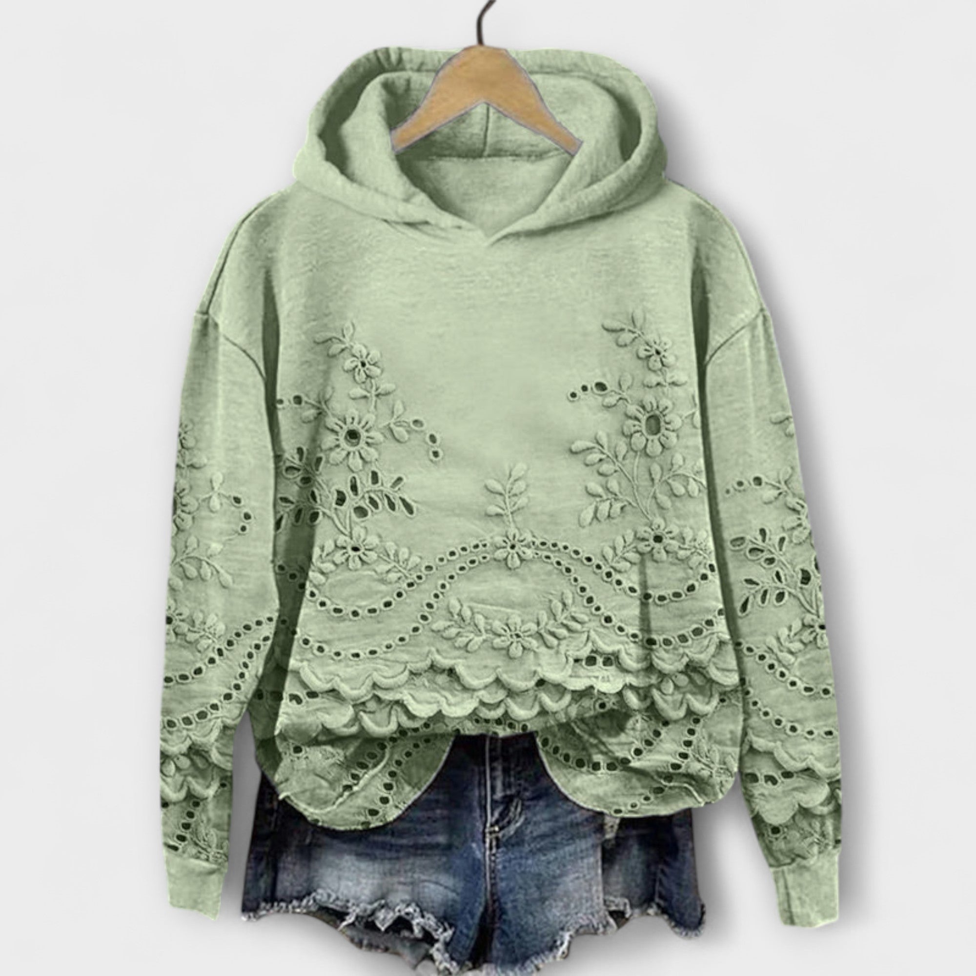 Grace – Vintage hoodie met bloemenprint