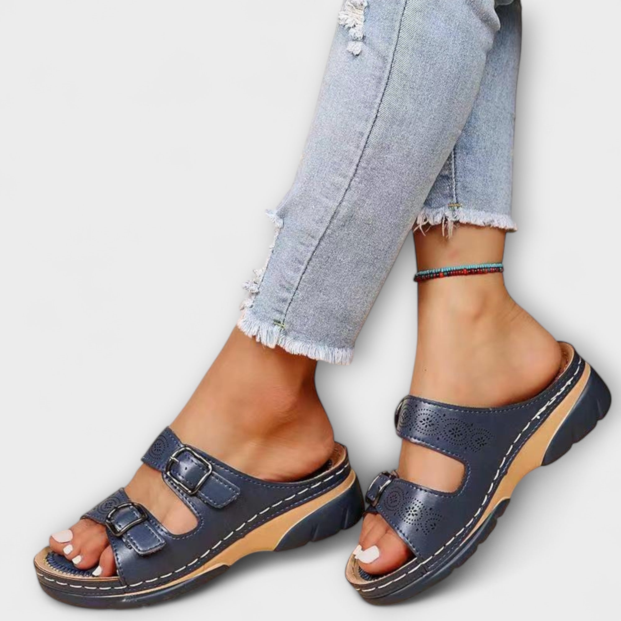 Orthopedische leren sandalen