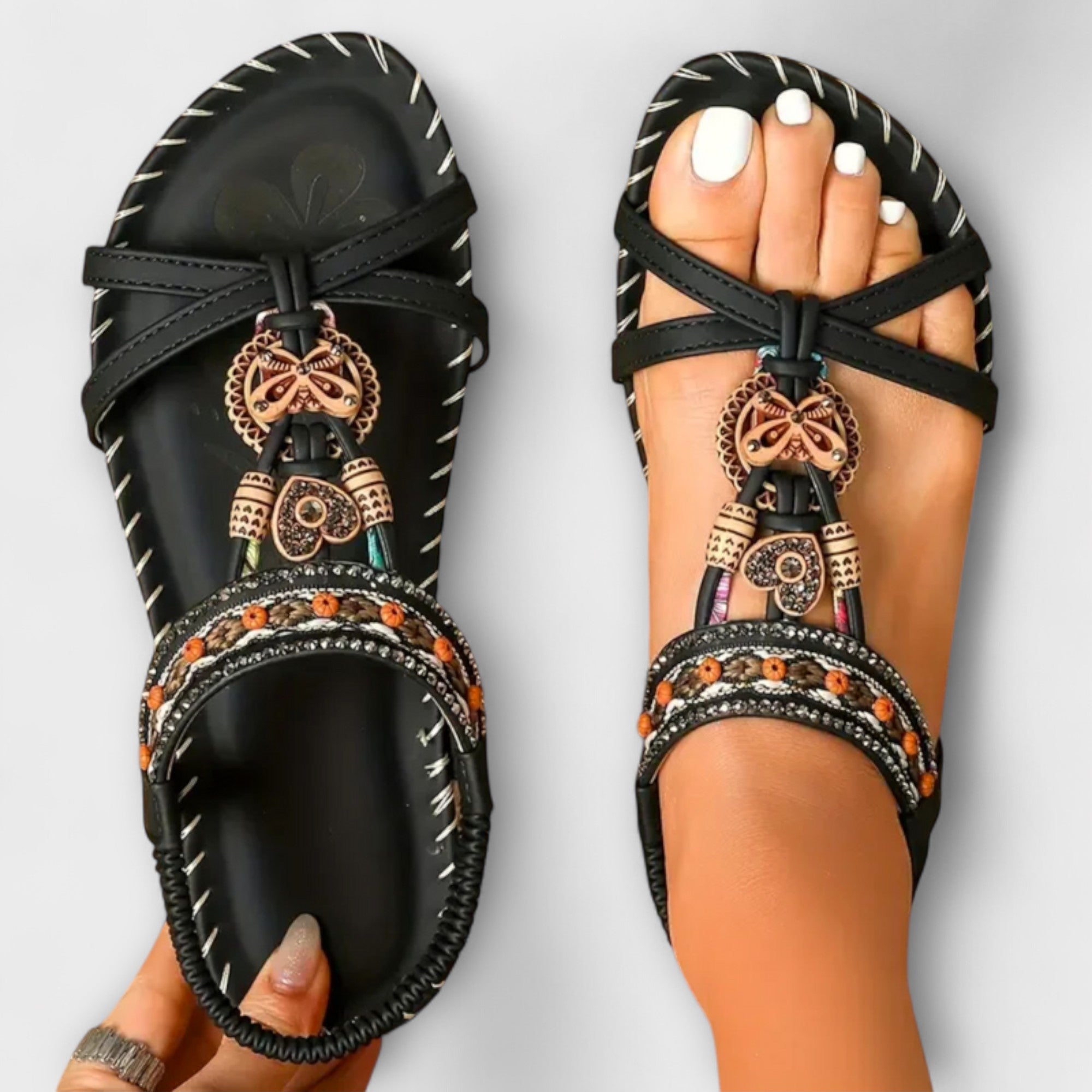 Claudia - Orthopedische op Ibiza geïnspireerde sandalen
