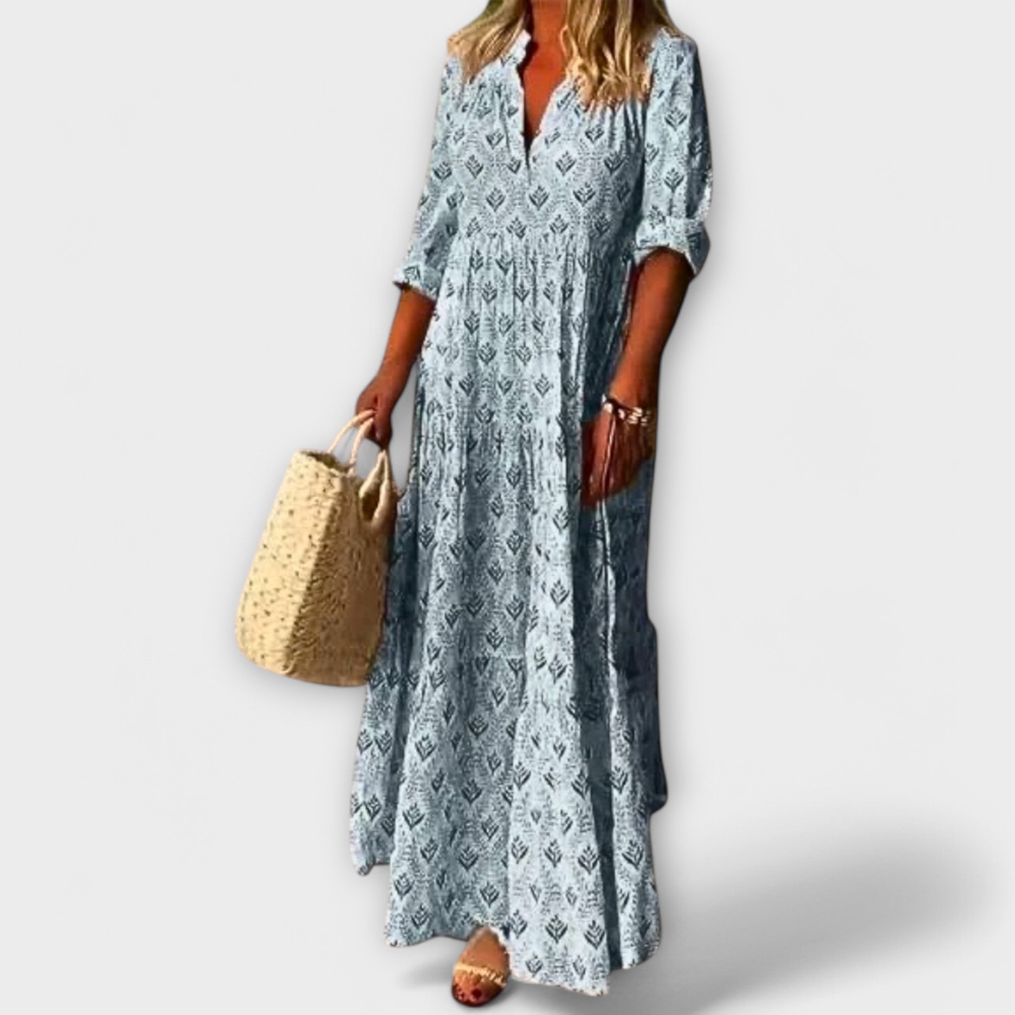 Sera - Stijlvolle en comfortabele lente maxi-jurk
