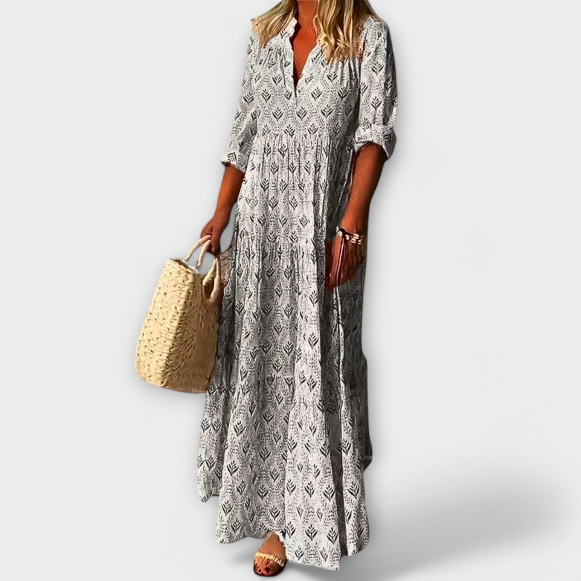 Sera - Stijlvolle en comfortabele lente maxi-jurk
