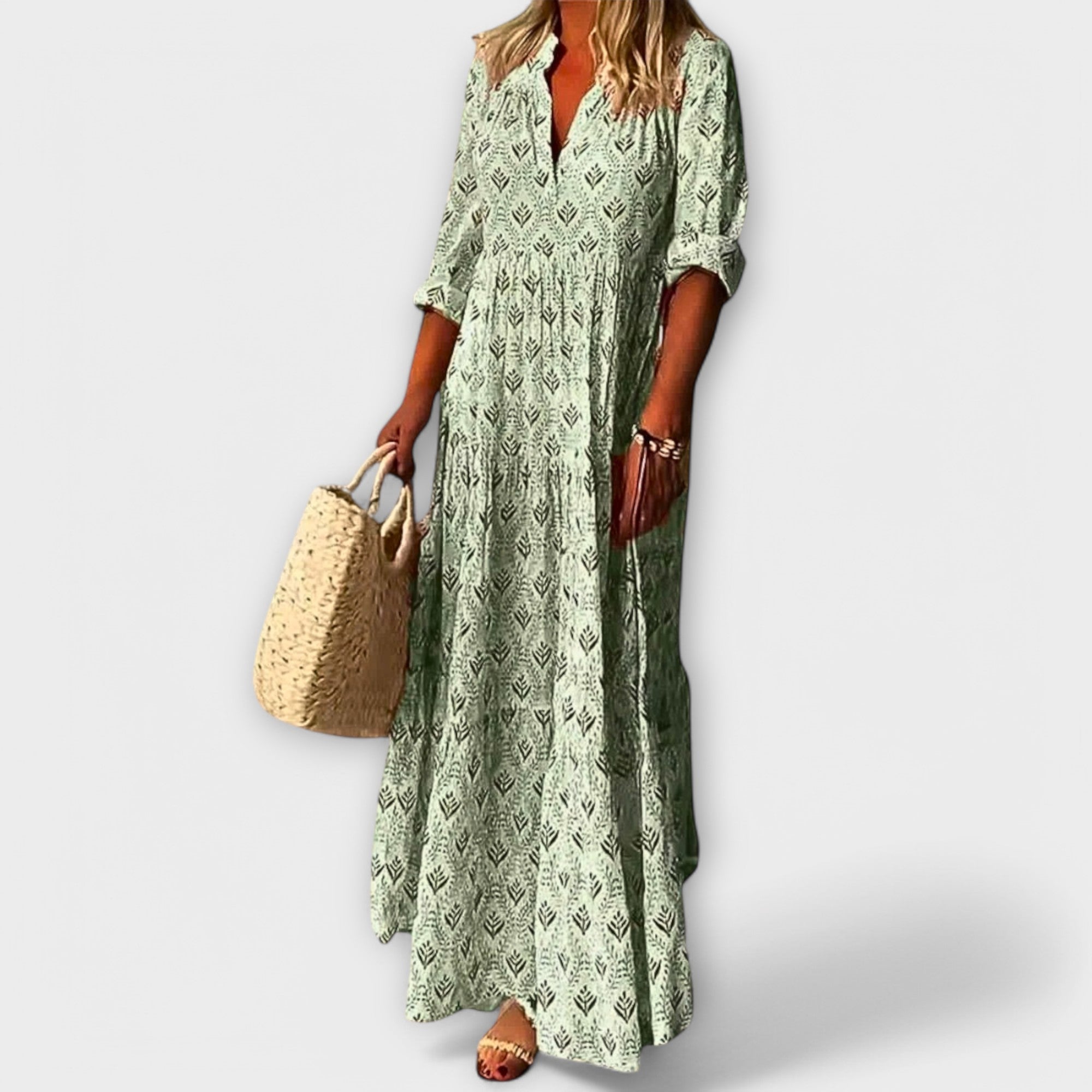 Sera - Stijlvolle en comfortabele lente maxi-jurk