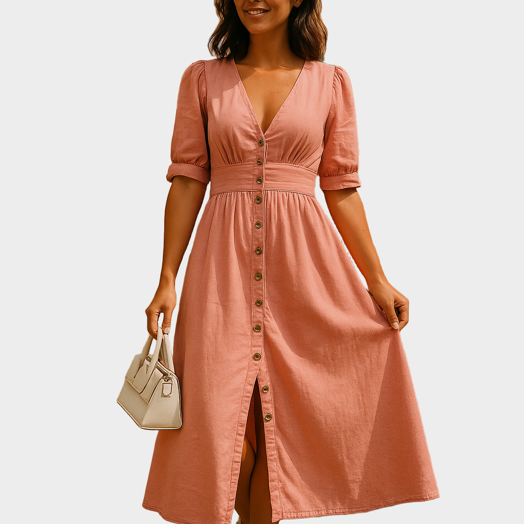 Denim-Kleid mit Knöpfen