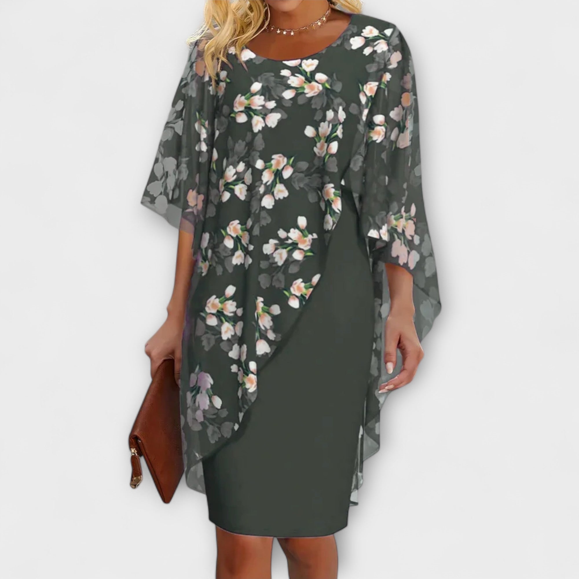 Lyanna - Gebloemde Chiffon Damesjurk