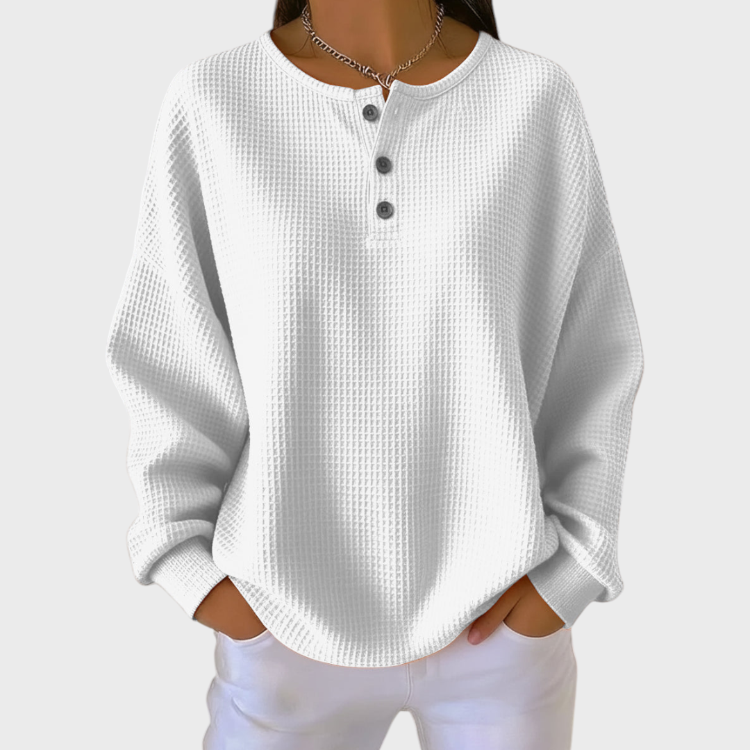 Hélène - Pullover van zacht wafelbreisel