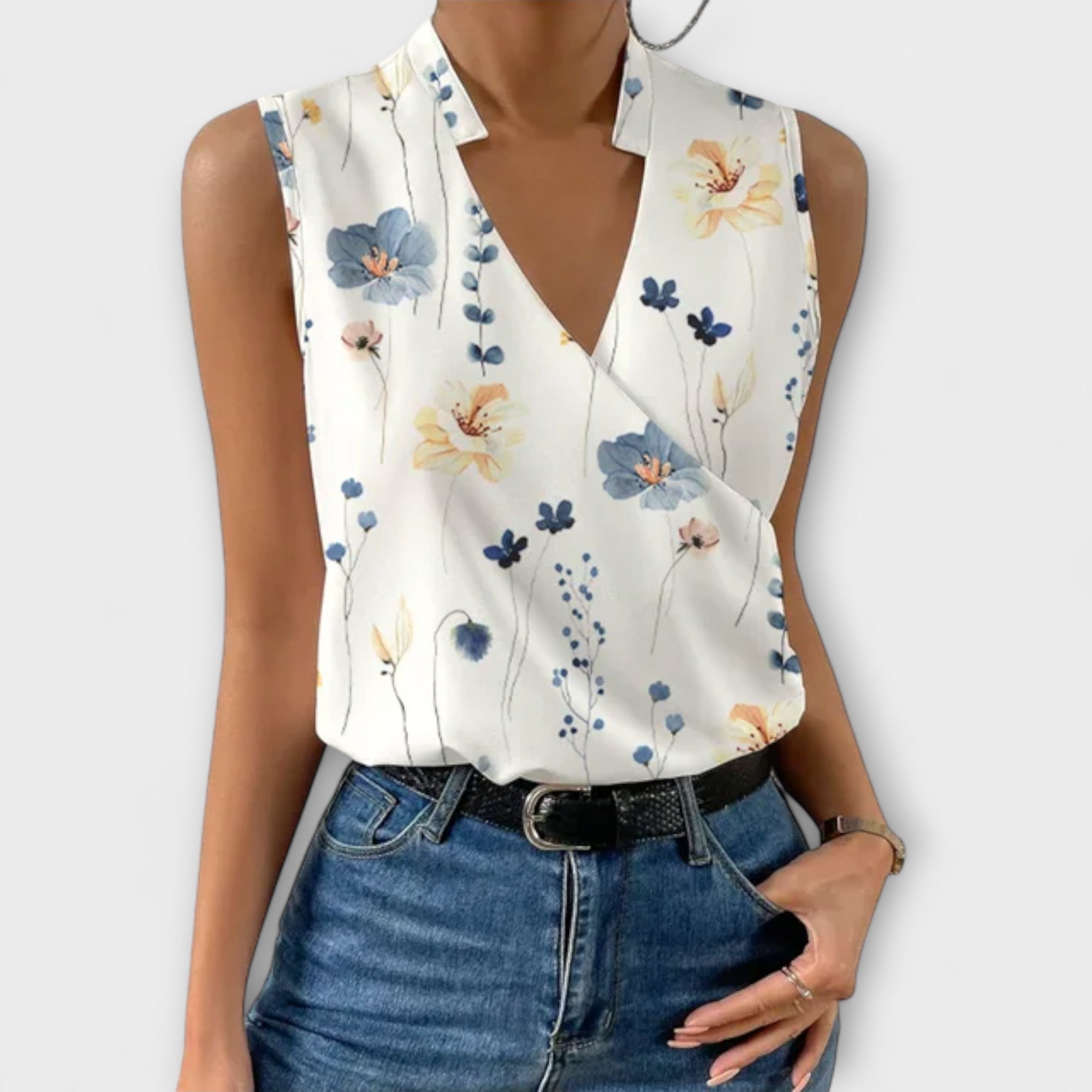 Sabrine - Zomerse top met V-hals