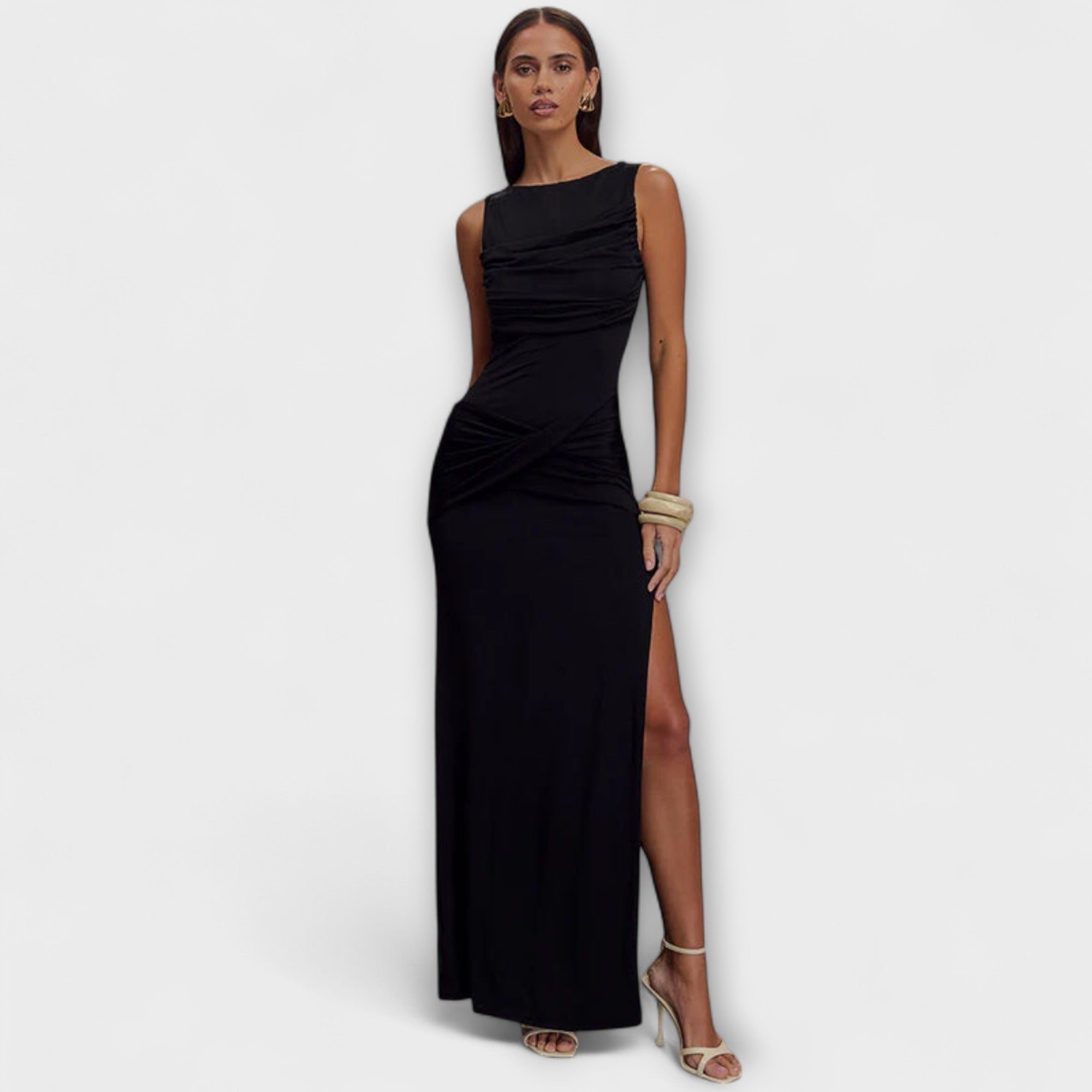 Rieke - Stijlvolle maxi-jurk met hoge split