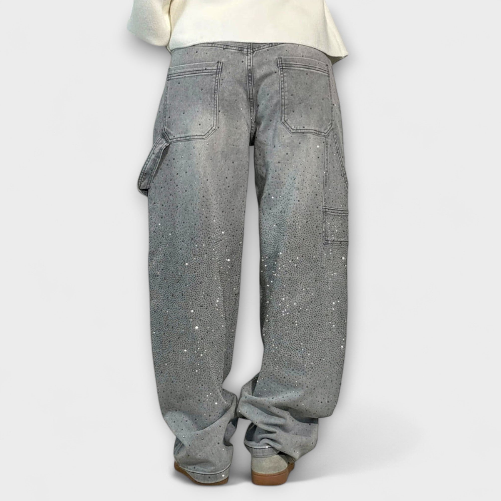 Fable - Shine denim jeans in ballonmodel met carpenter-details