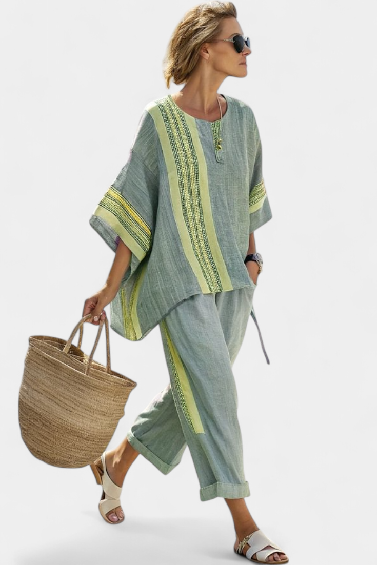 Lorena - Linnen en Bamboe Boho Set