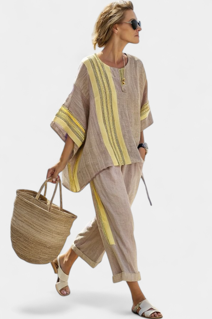 Lorena - Linnen en Bamboe Boho Set
