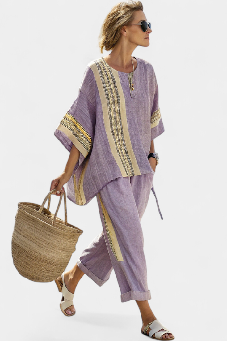 Lorena - Linnen en Bamboe Boho Set
