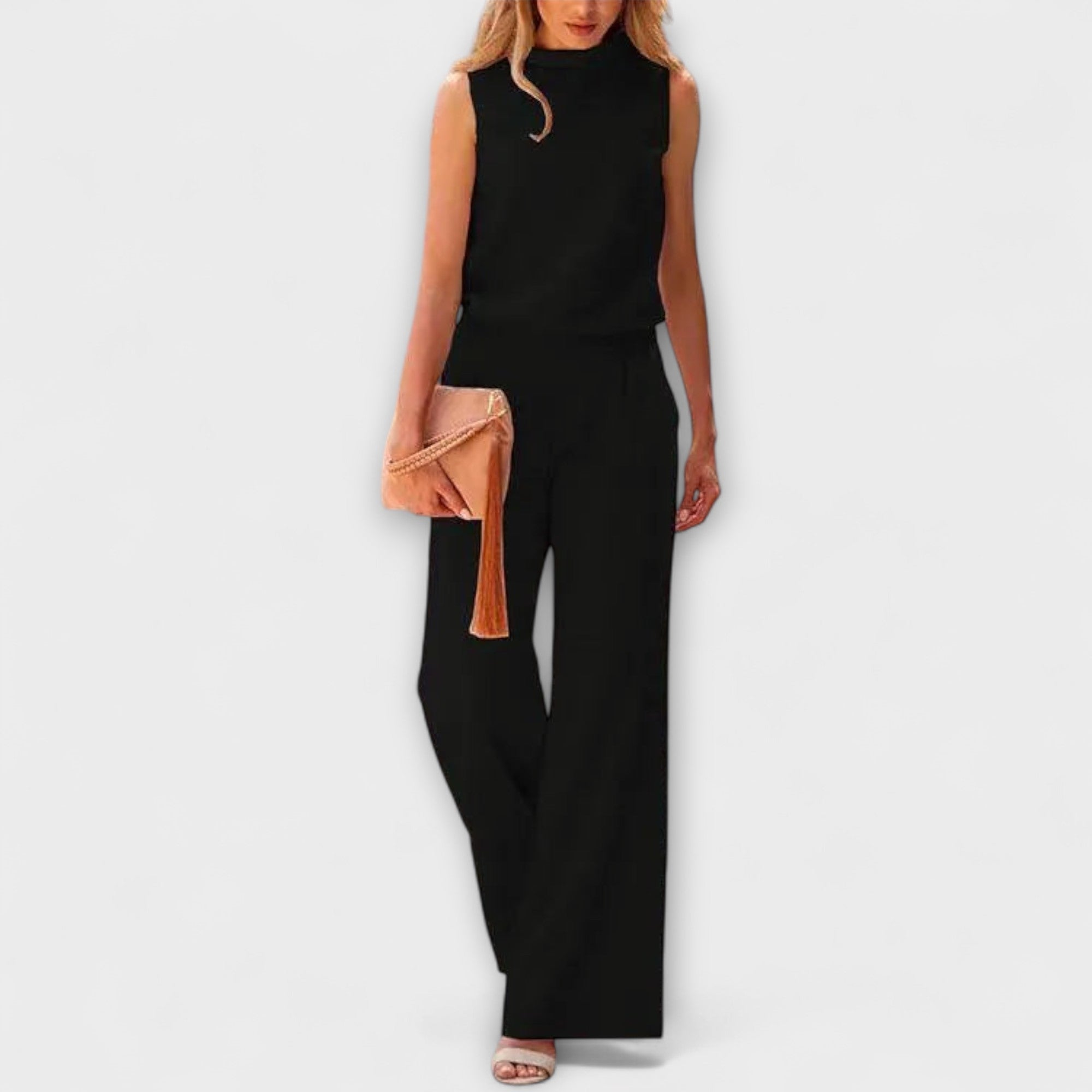 Ariana - Dames soepele broek en minimalistische top