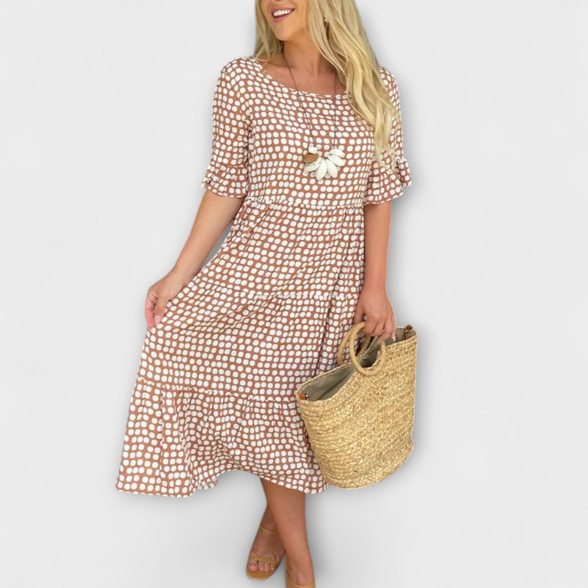 Blythea - Casual gelaagde midi-jurk