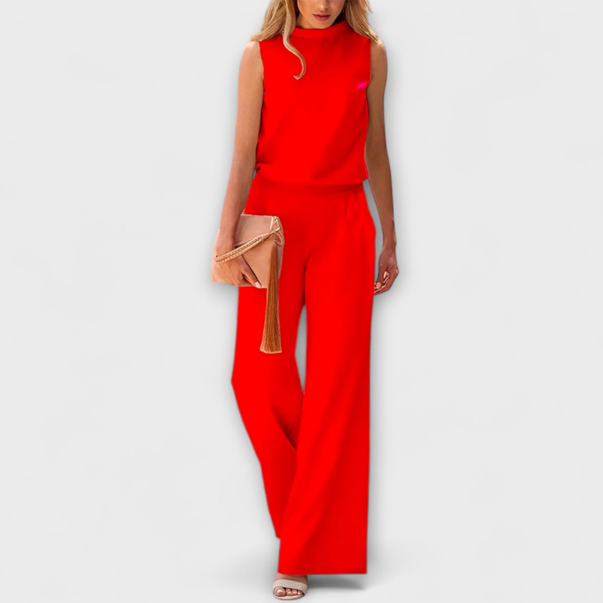 Ariana - Dames soepele broek en minimalistische top