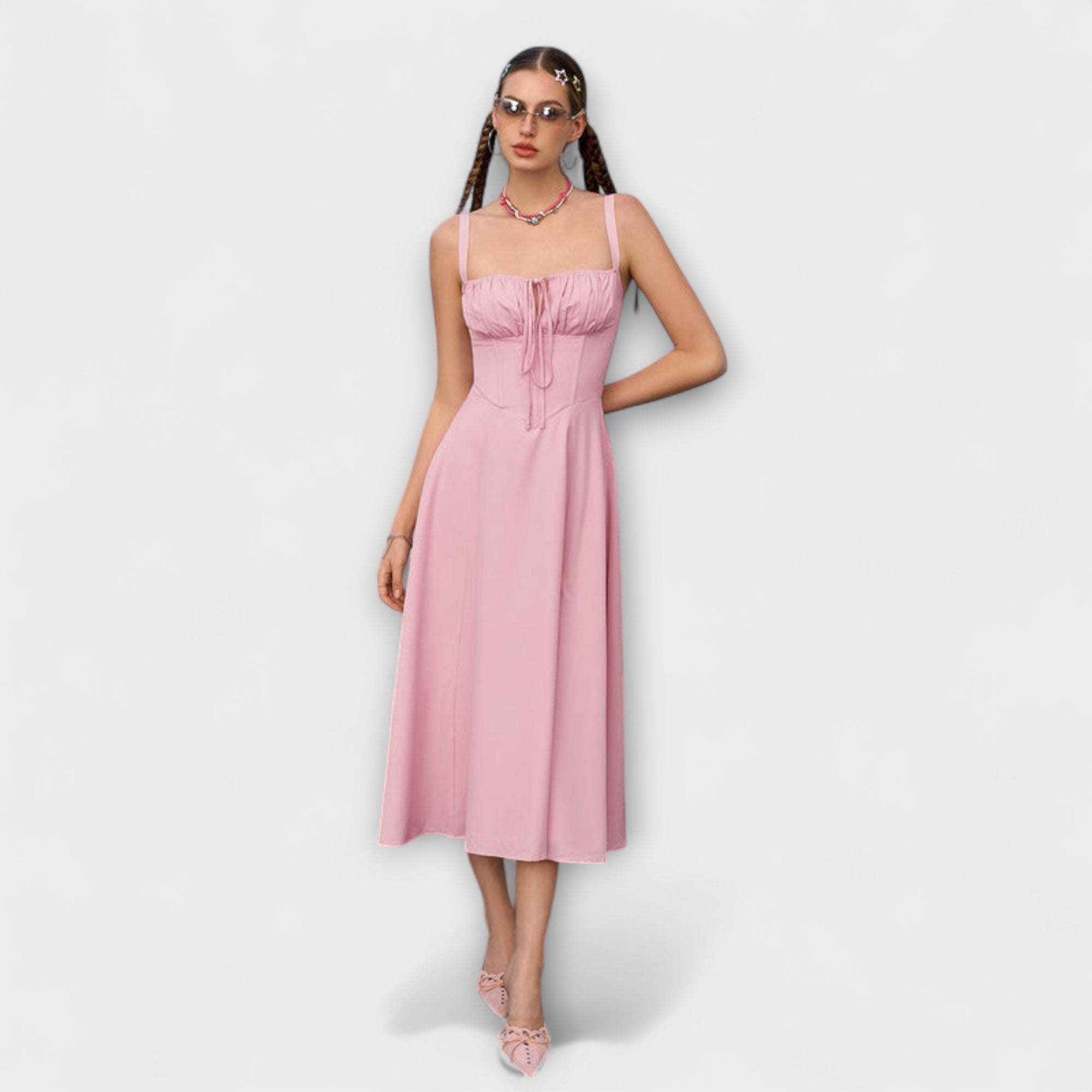 Hope - Jurk met ruches en splitdetail