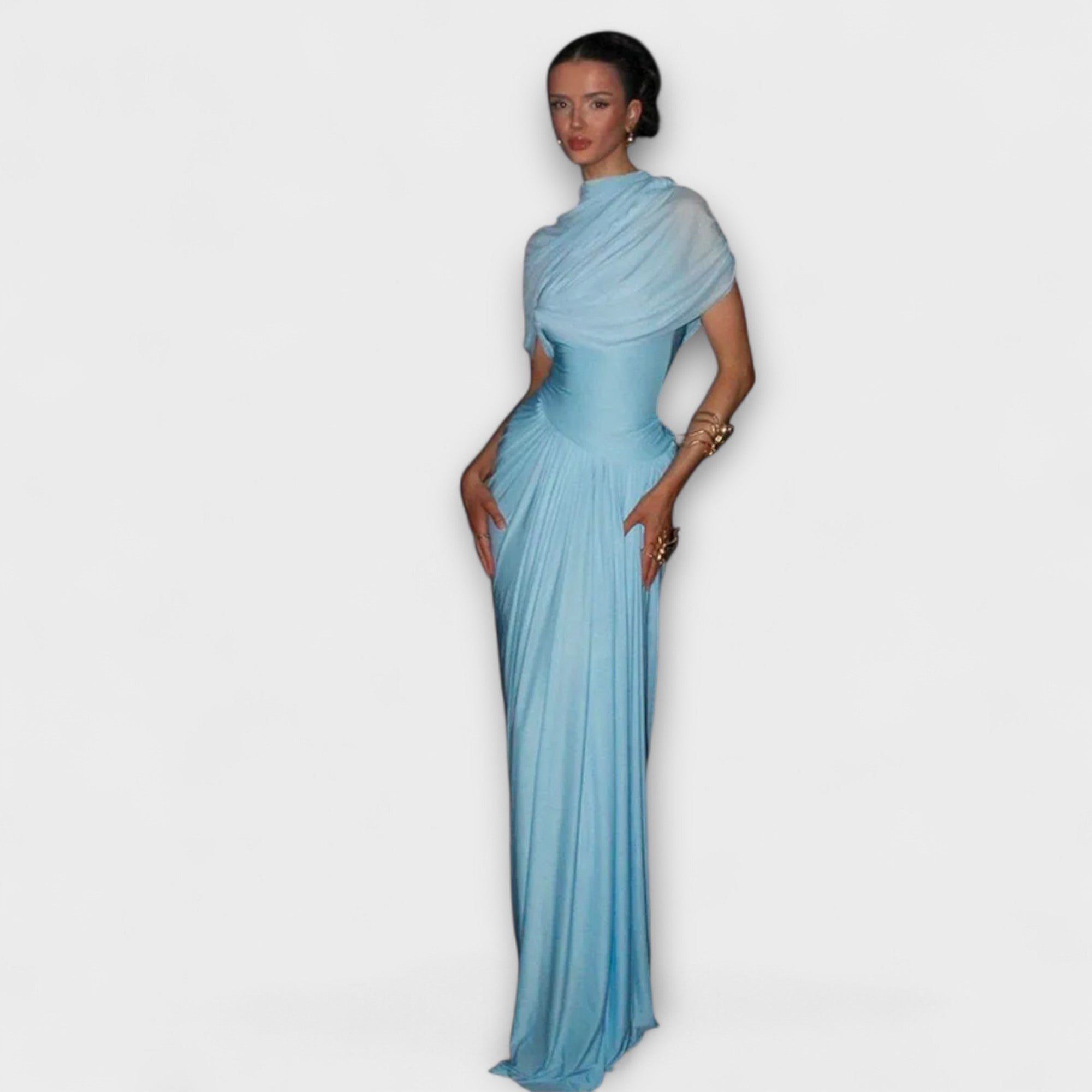 Long dress with turtleneck